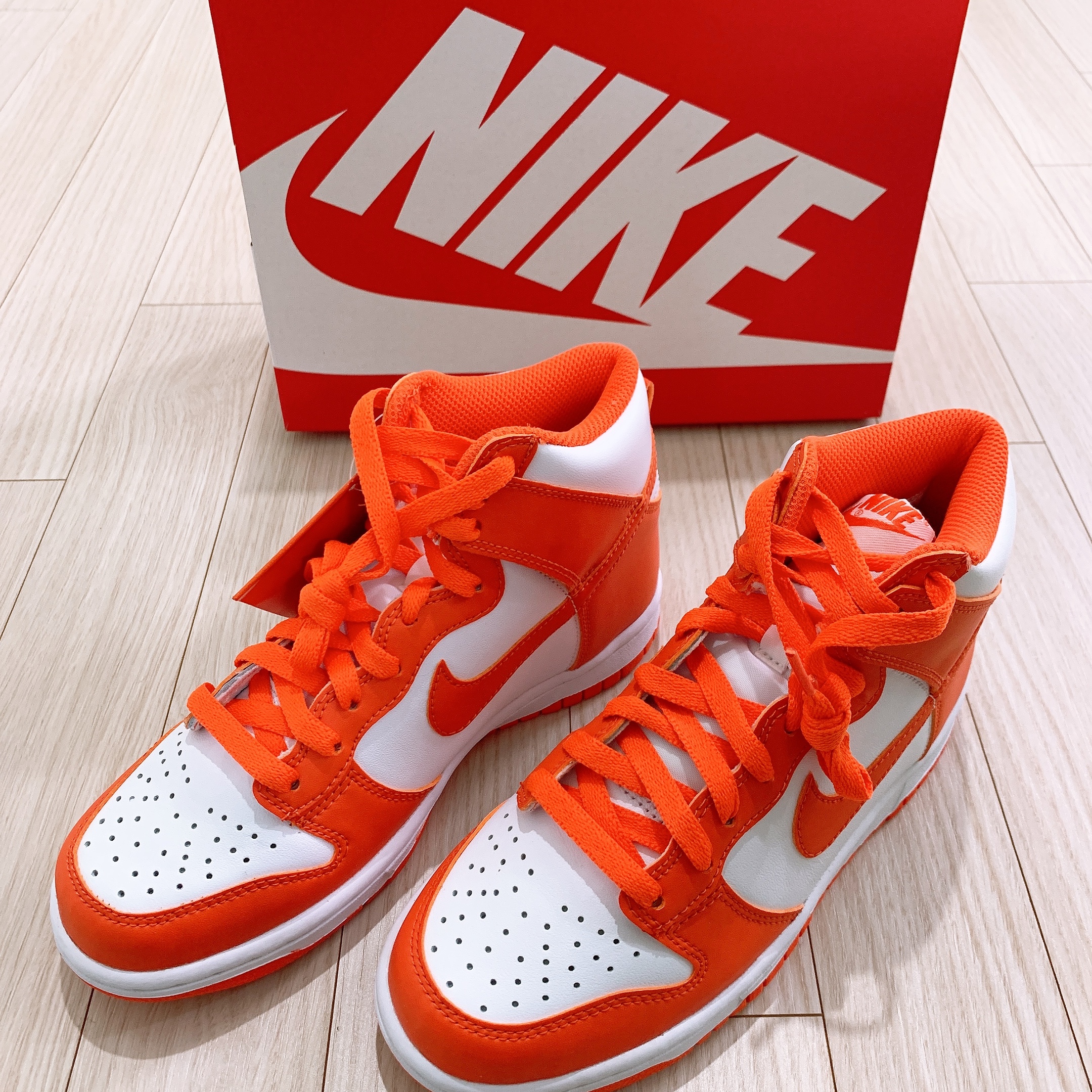 (GS) Nike Dunk High Orange Blaze 착용 스타일 - 1