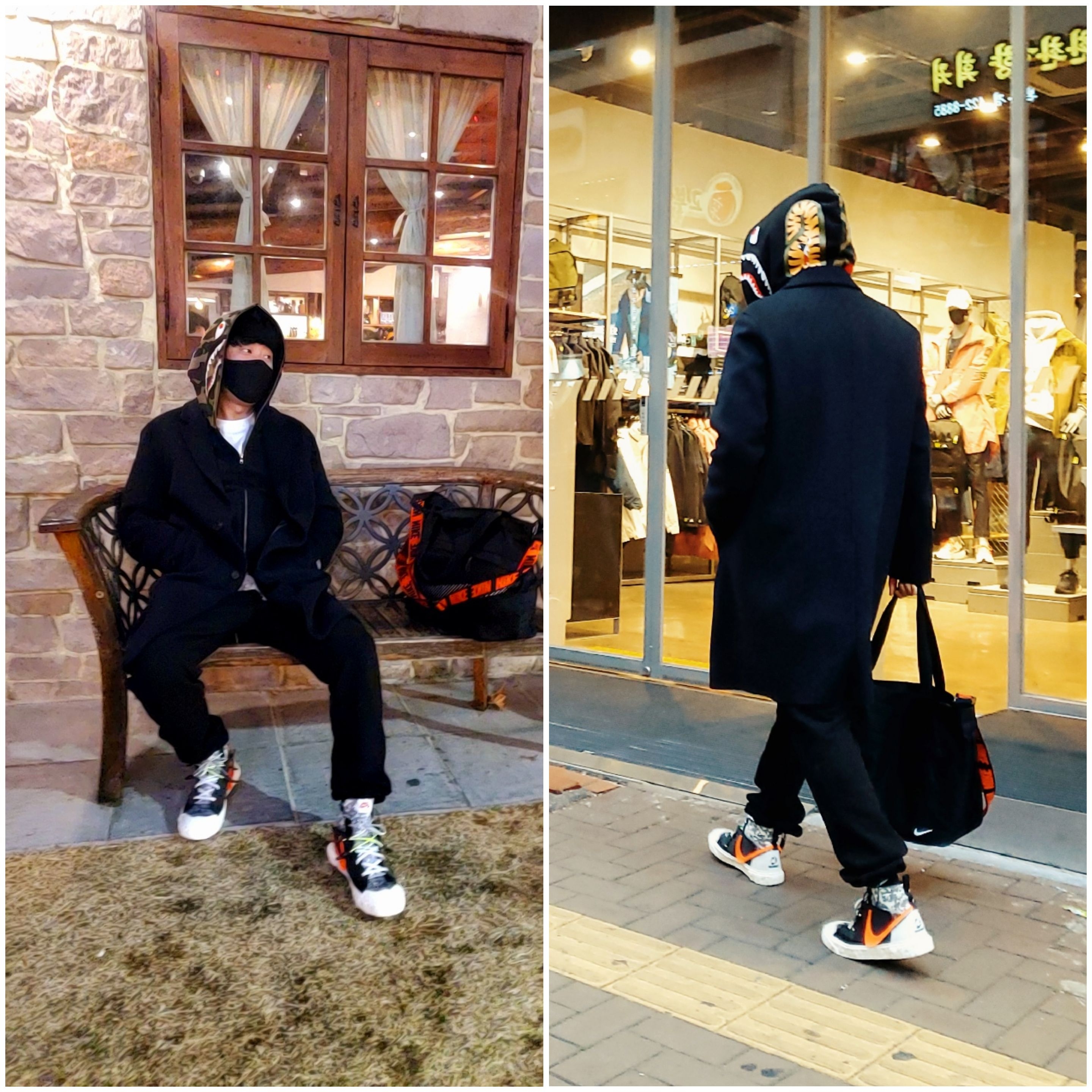 Nike x Readymade Blazer Mid Black 착용 스타일 - 1