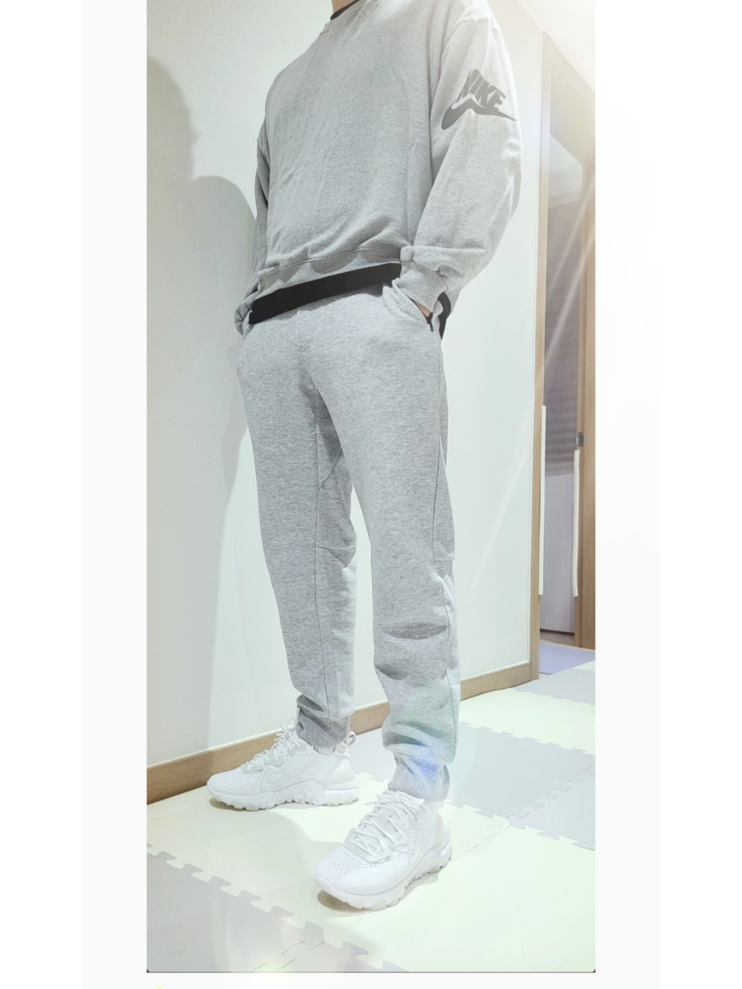 Nike React Vision Black White 착용 스타일
