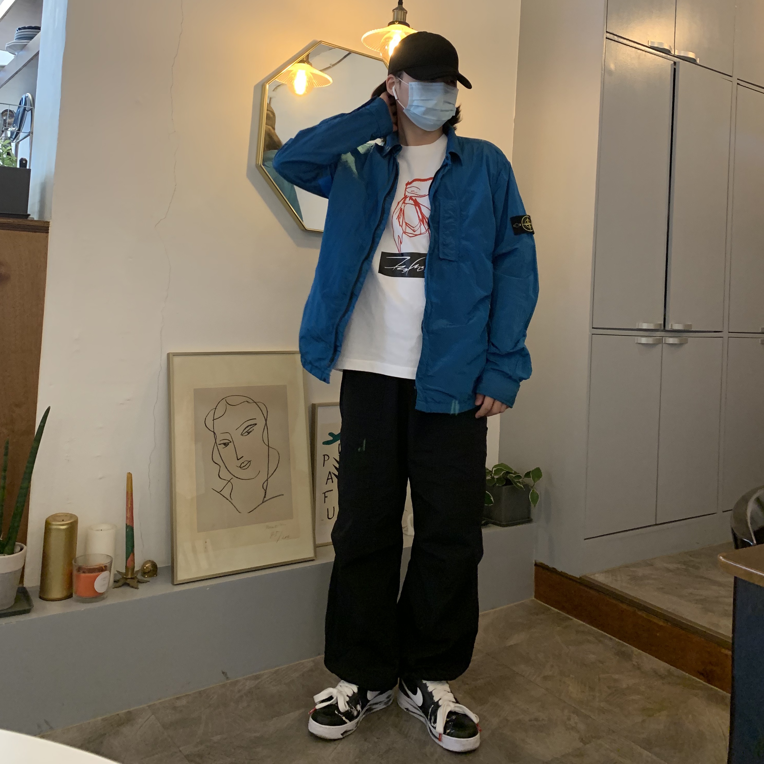 Nike x Peaceminusone Air Force 1 Low Para-Noise 착용 스타일