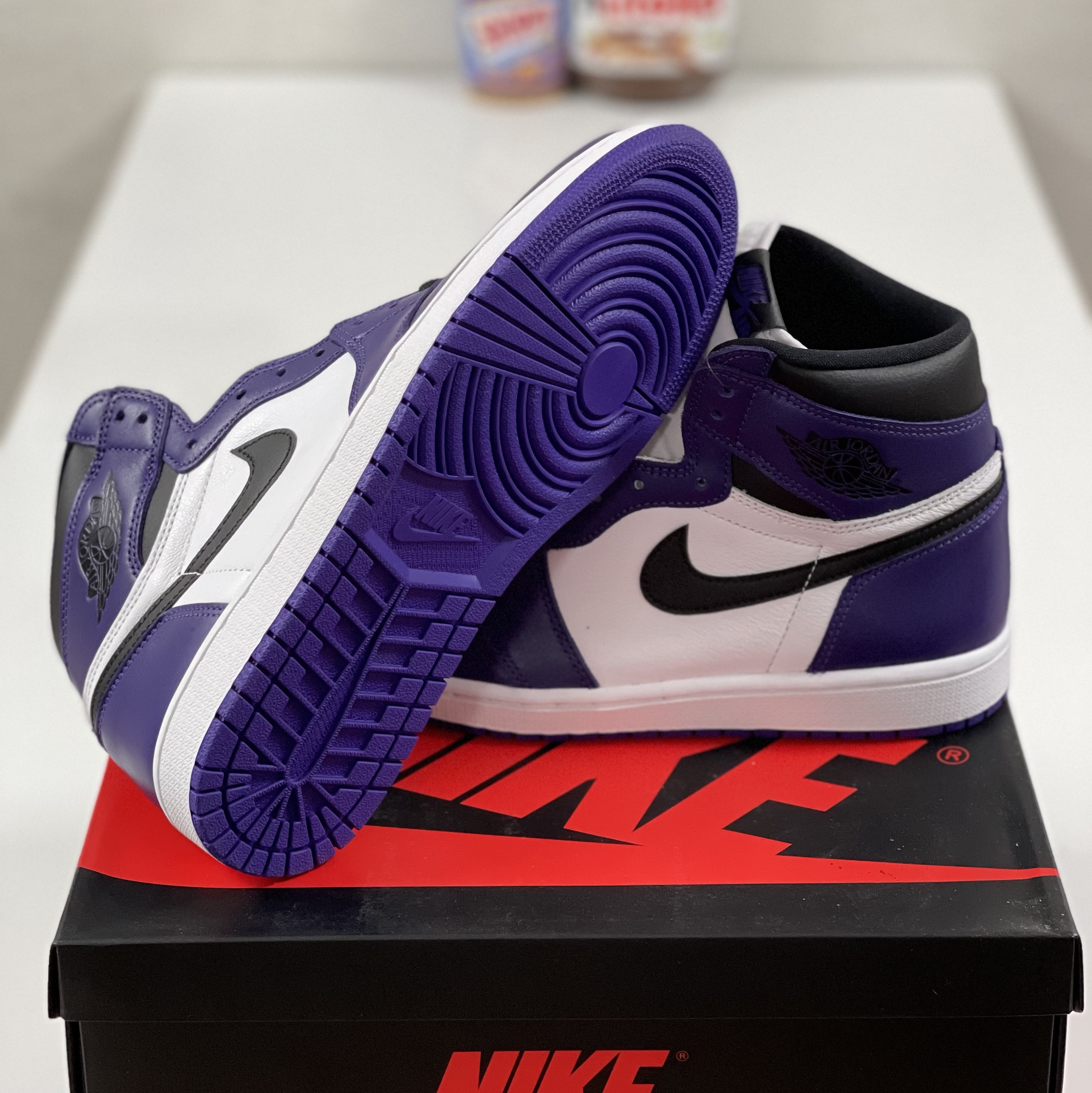 Jordan 1 Retro High OG Court Purple 2020 착용 스타일 - 5