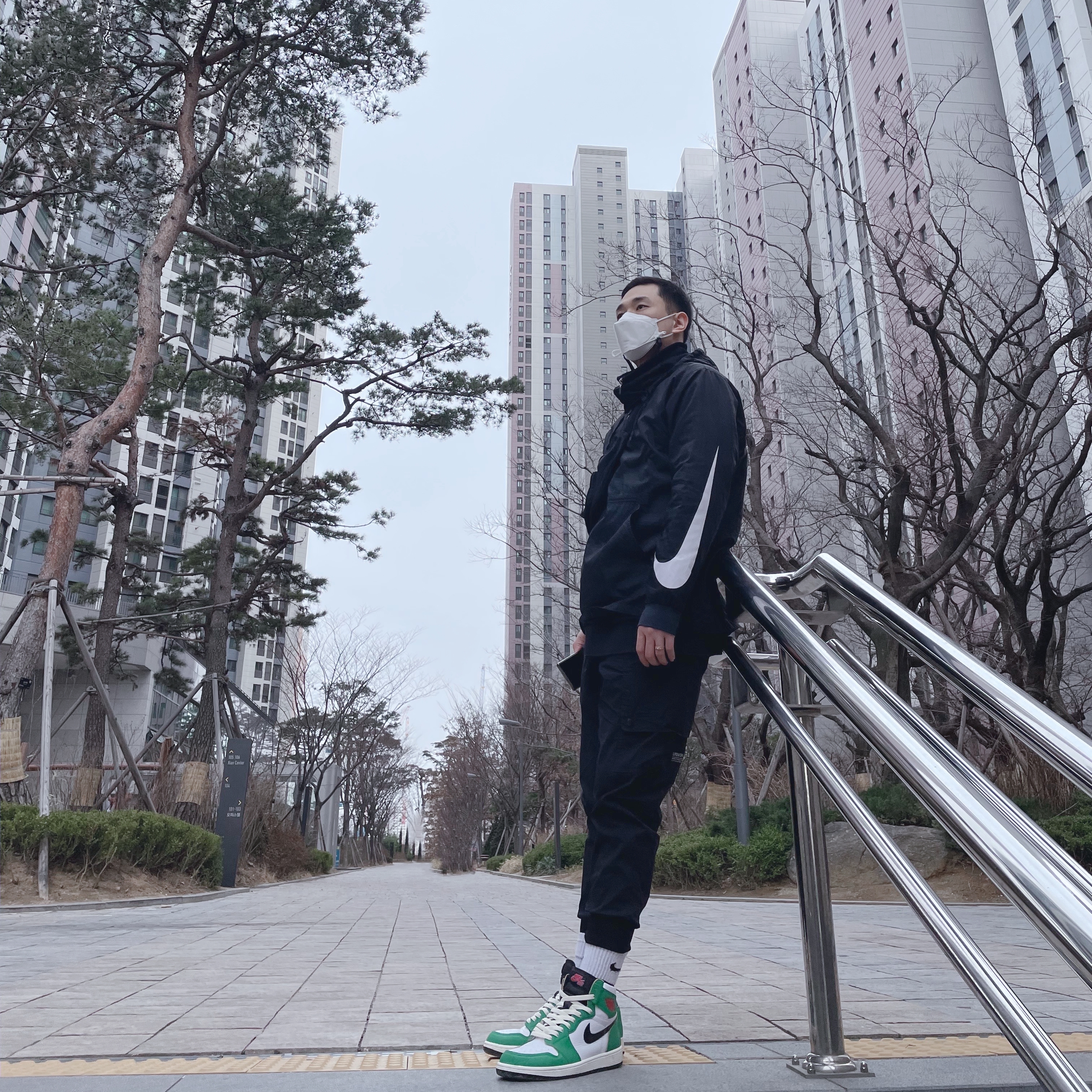 (W) Jordan 1 Retro High OG Lucky Green 착용 스타일