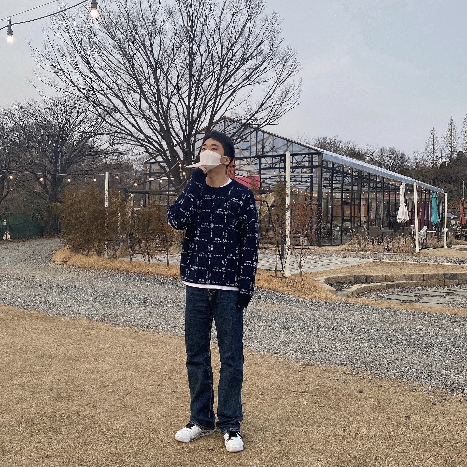 Nike x Peaceminusone Air Force 1 Low Para-Noise 2.0 착용 스타일