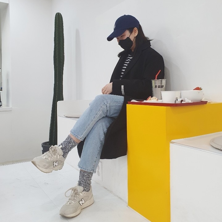 New Balance 615 White 착용 스타일