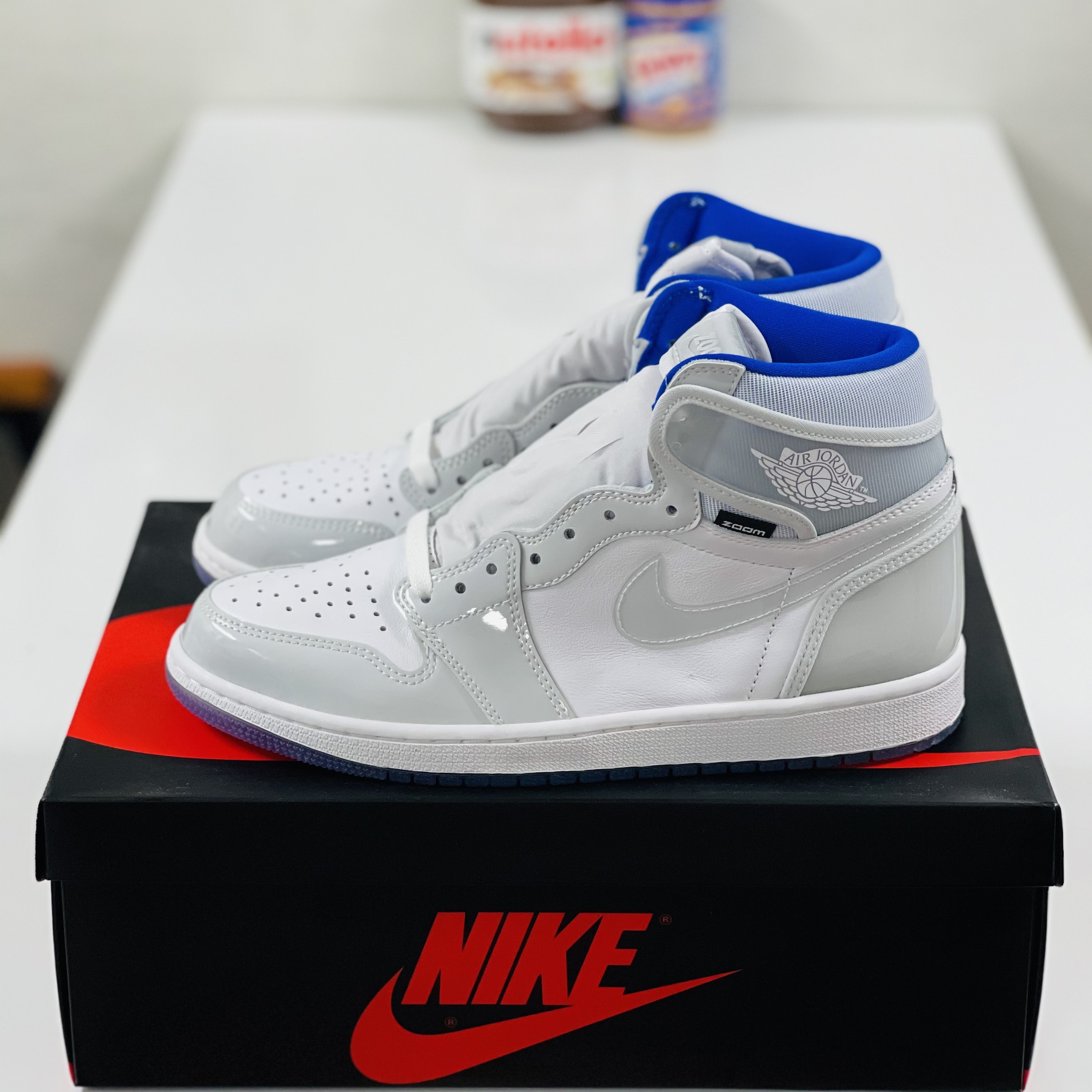 Jordan 1 Retro High Zoom White Racer Blue 착용 스타일 - 2