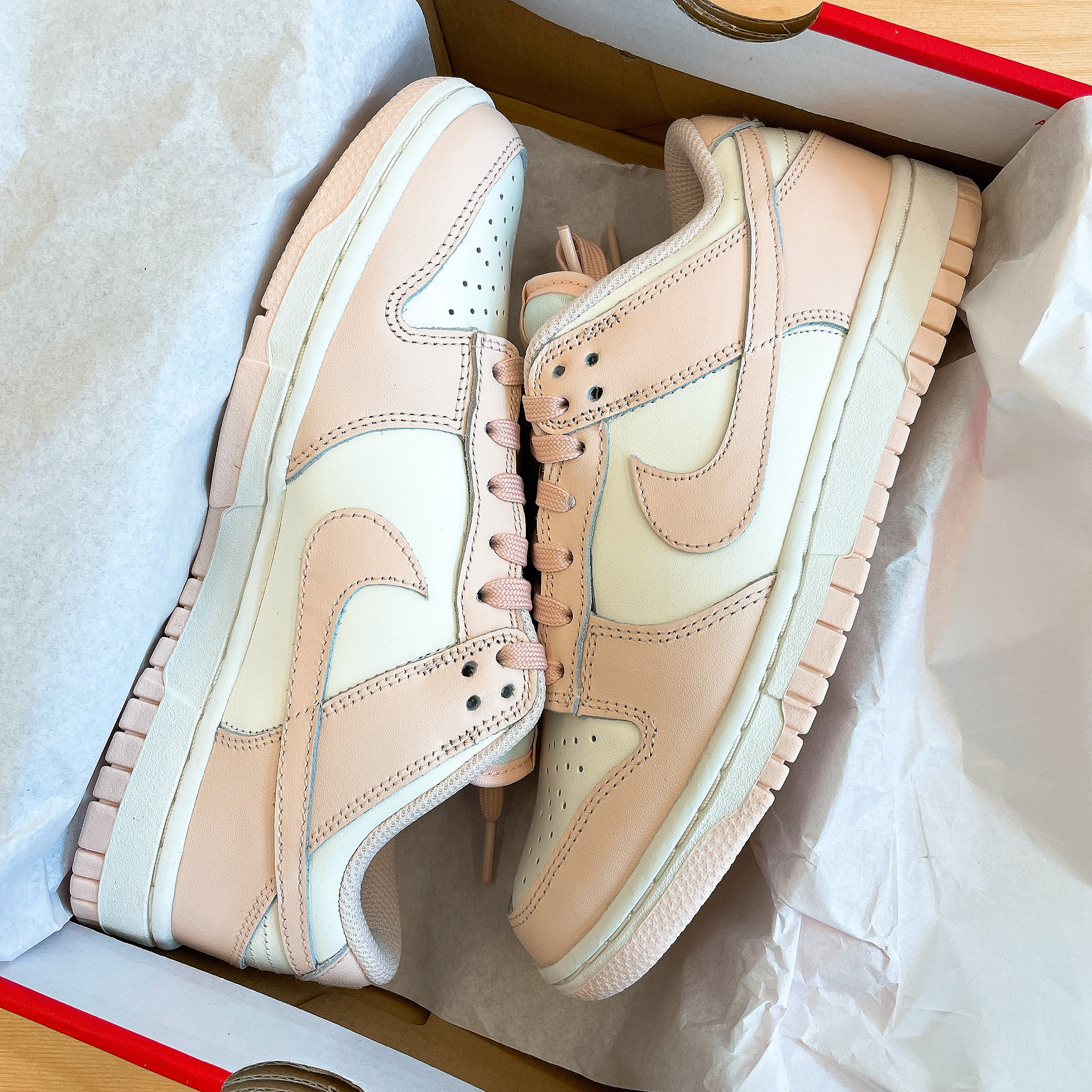 (W) Nike Dunk Low Orange Pearl 착용 스타일