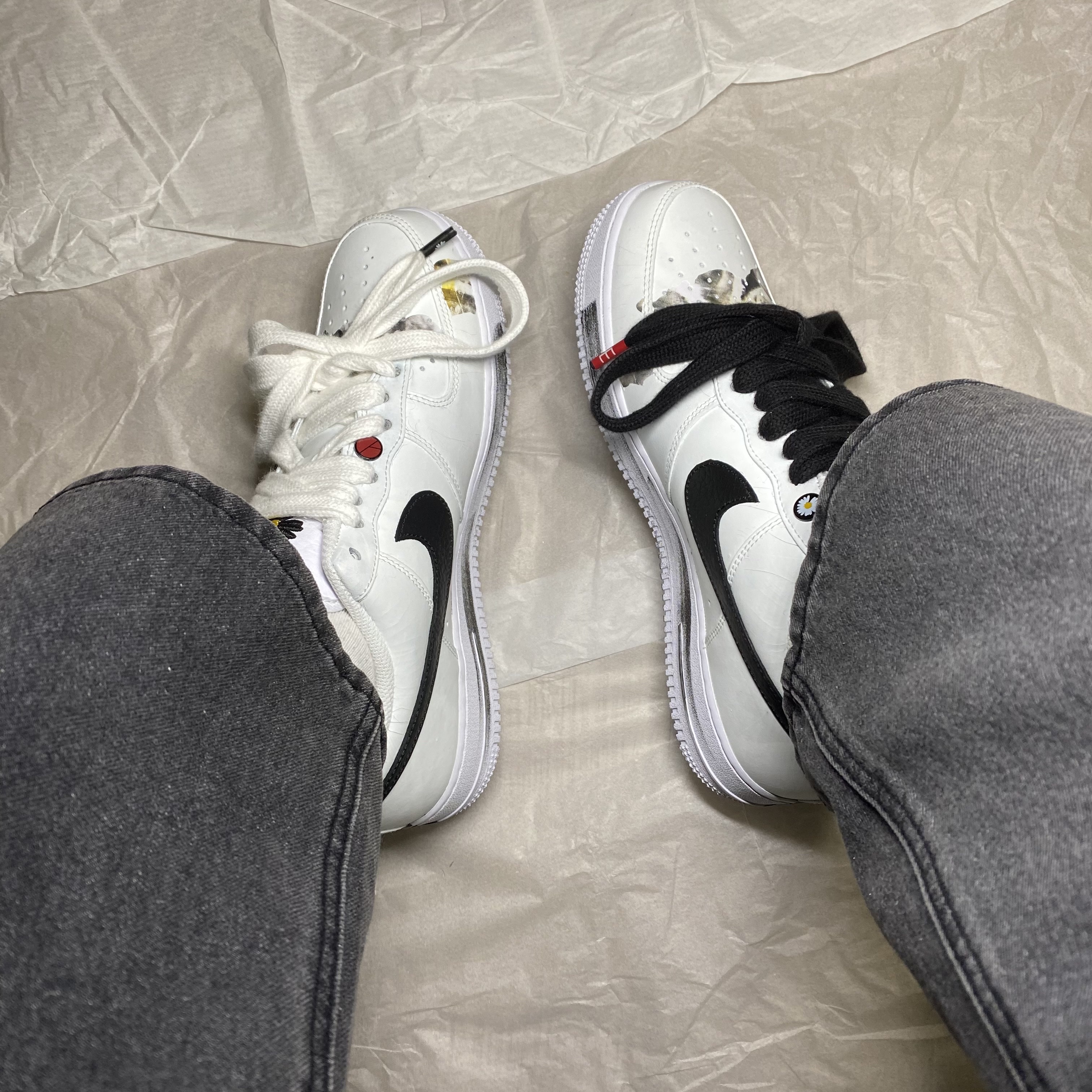 Nike x Peaceminusone Air Force 1 Low Para-Noise 2.0 착용 스타일