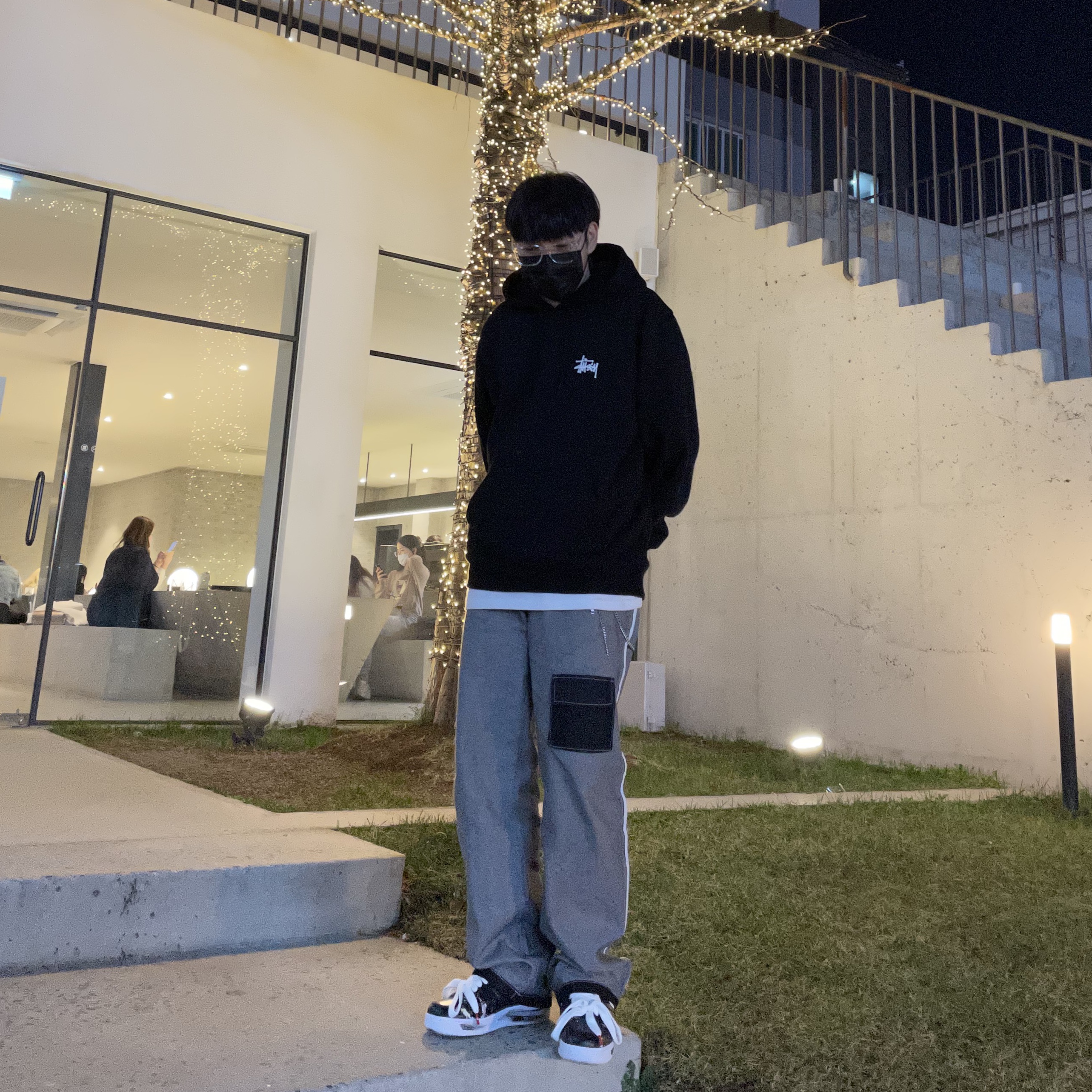 Nike x Peaceminusone Air Force 1 Low Para-Noise 착용 스타일