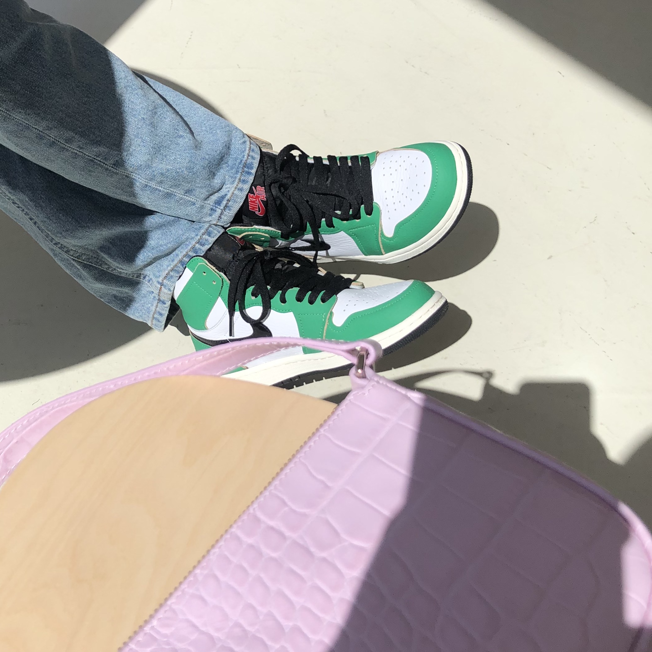 (W) Jordan 1 Retro High OG Lucky Green 착용 스타일