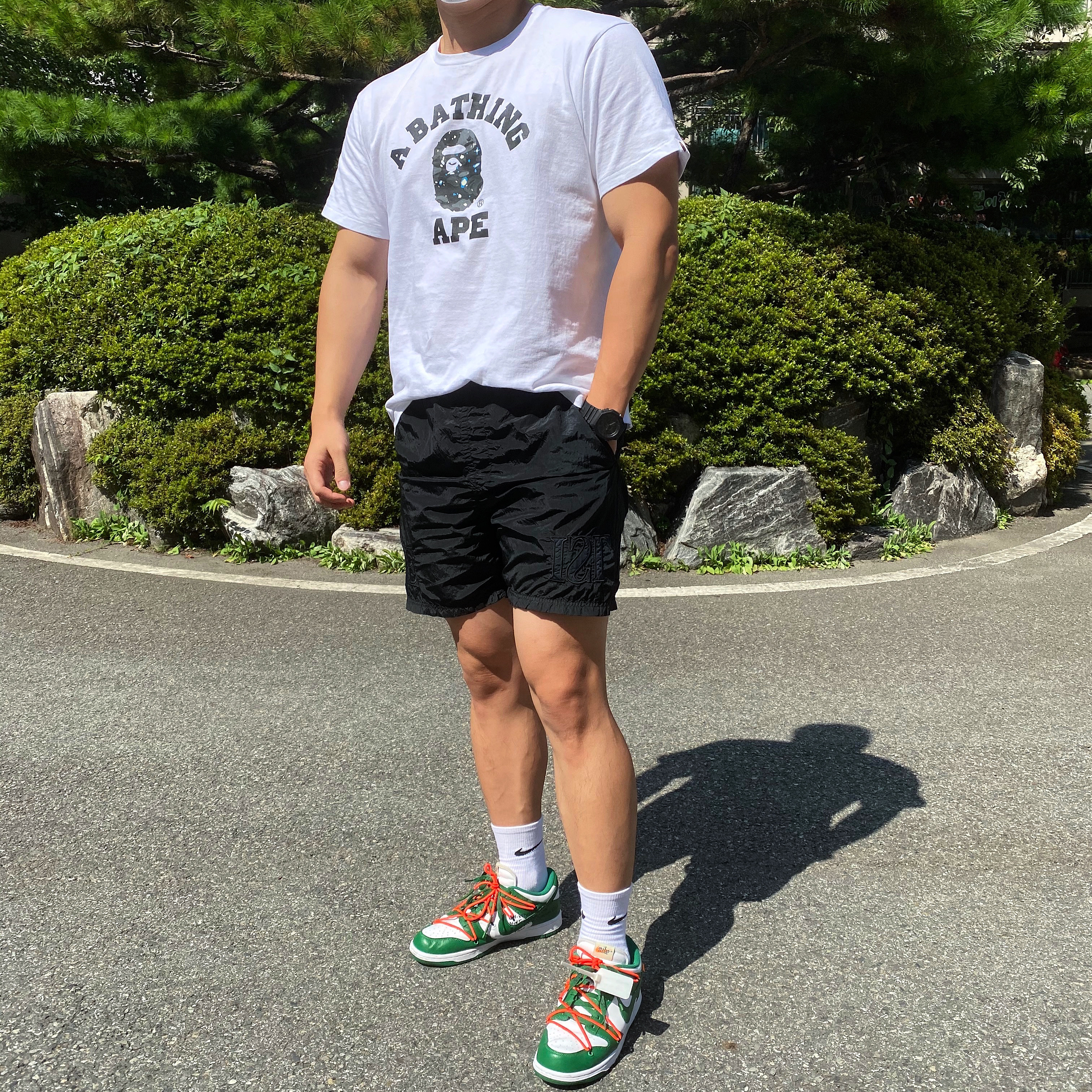 Nike x Off-White Dunk Low Pine Green 착용 스타일