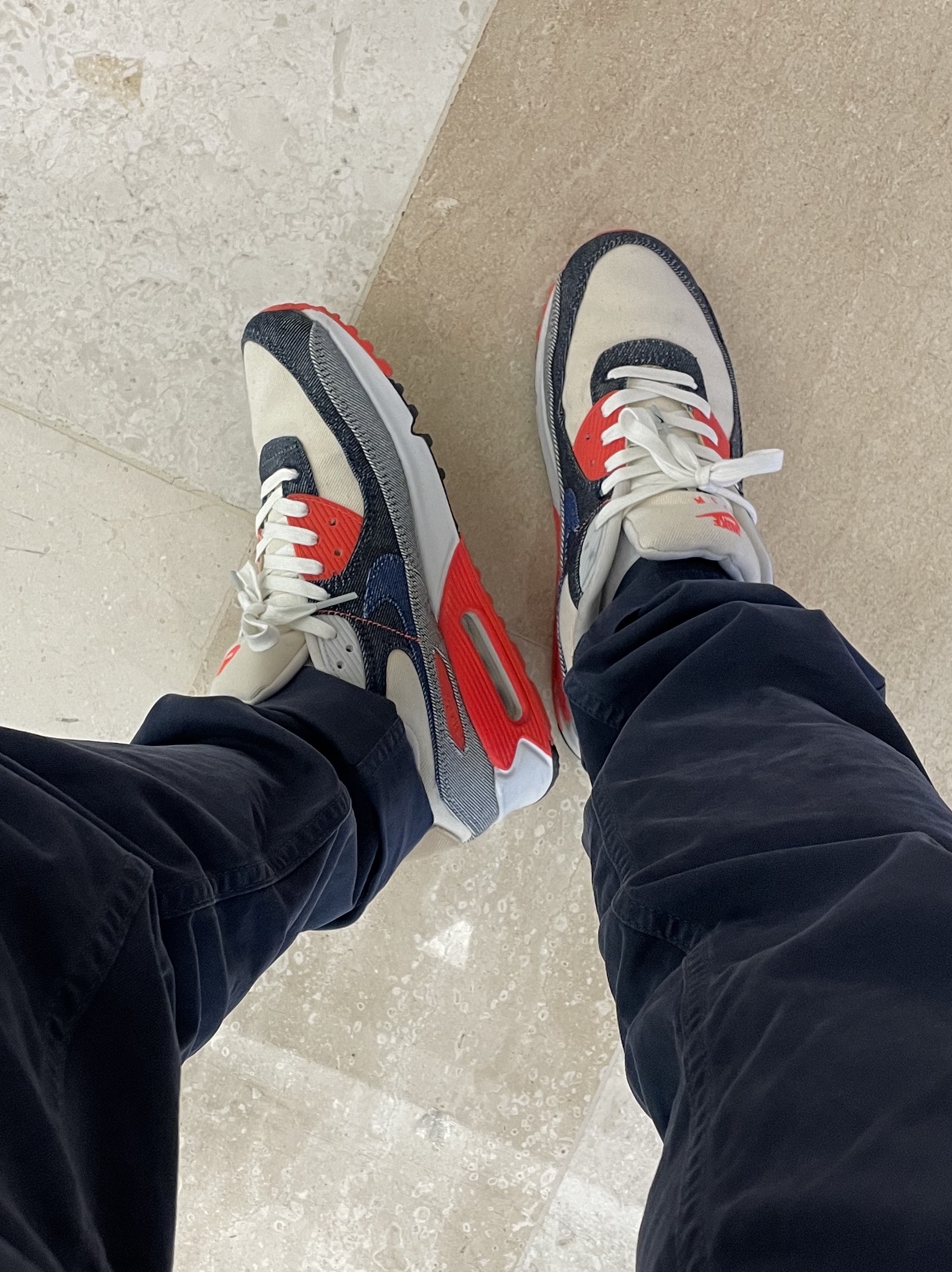 Nike x Denham Air Max 90 Infrared 착용 스타일 - 2