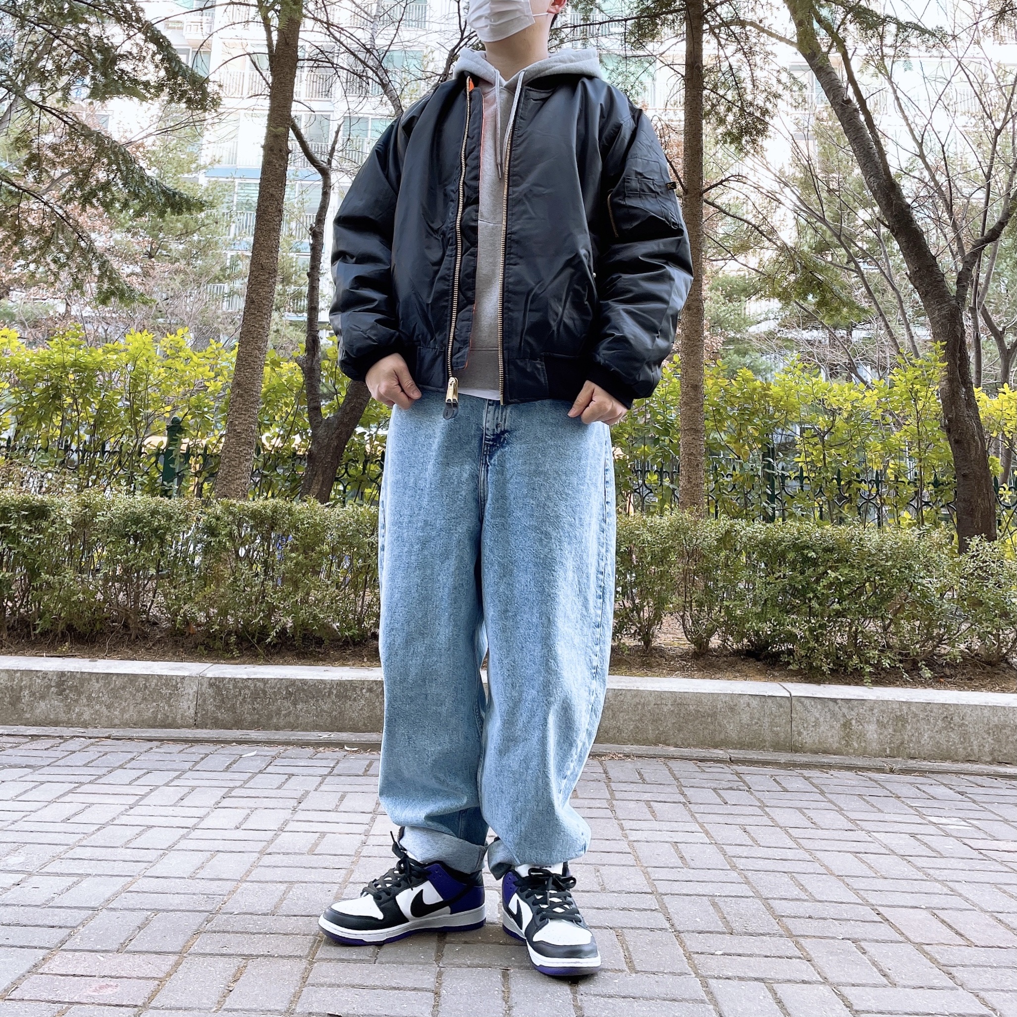 Nike SB Dunk Low Pro Court Purple 착용 스타일