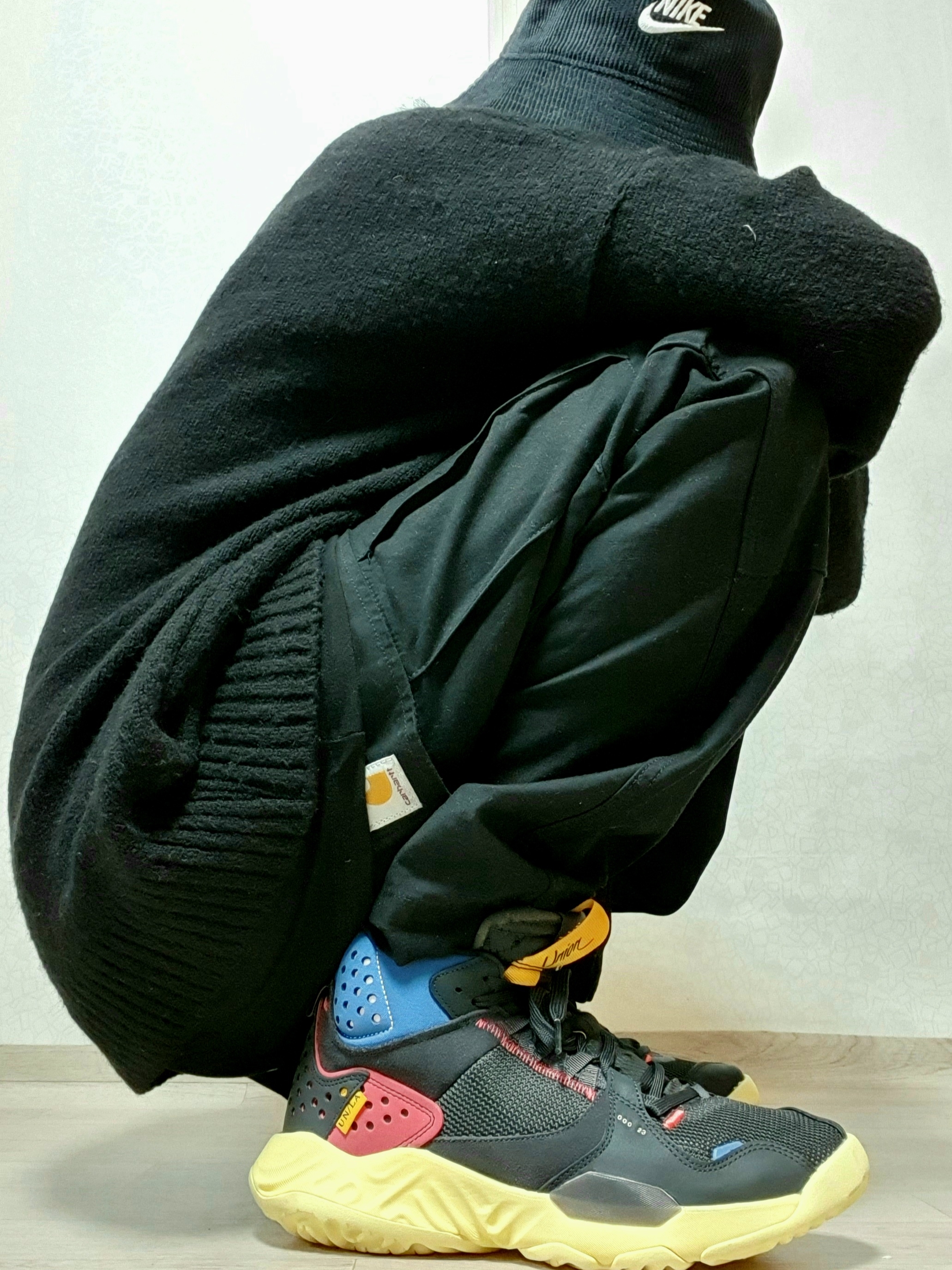 Jordan x Union Delta Mid Off Noir 착용 스타일