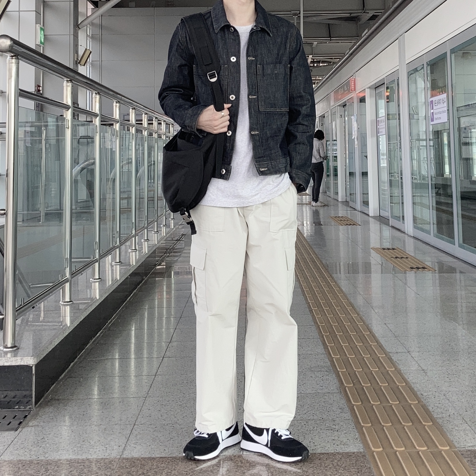 Nike Air Tailwind 79 Black White 착용 스타일