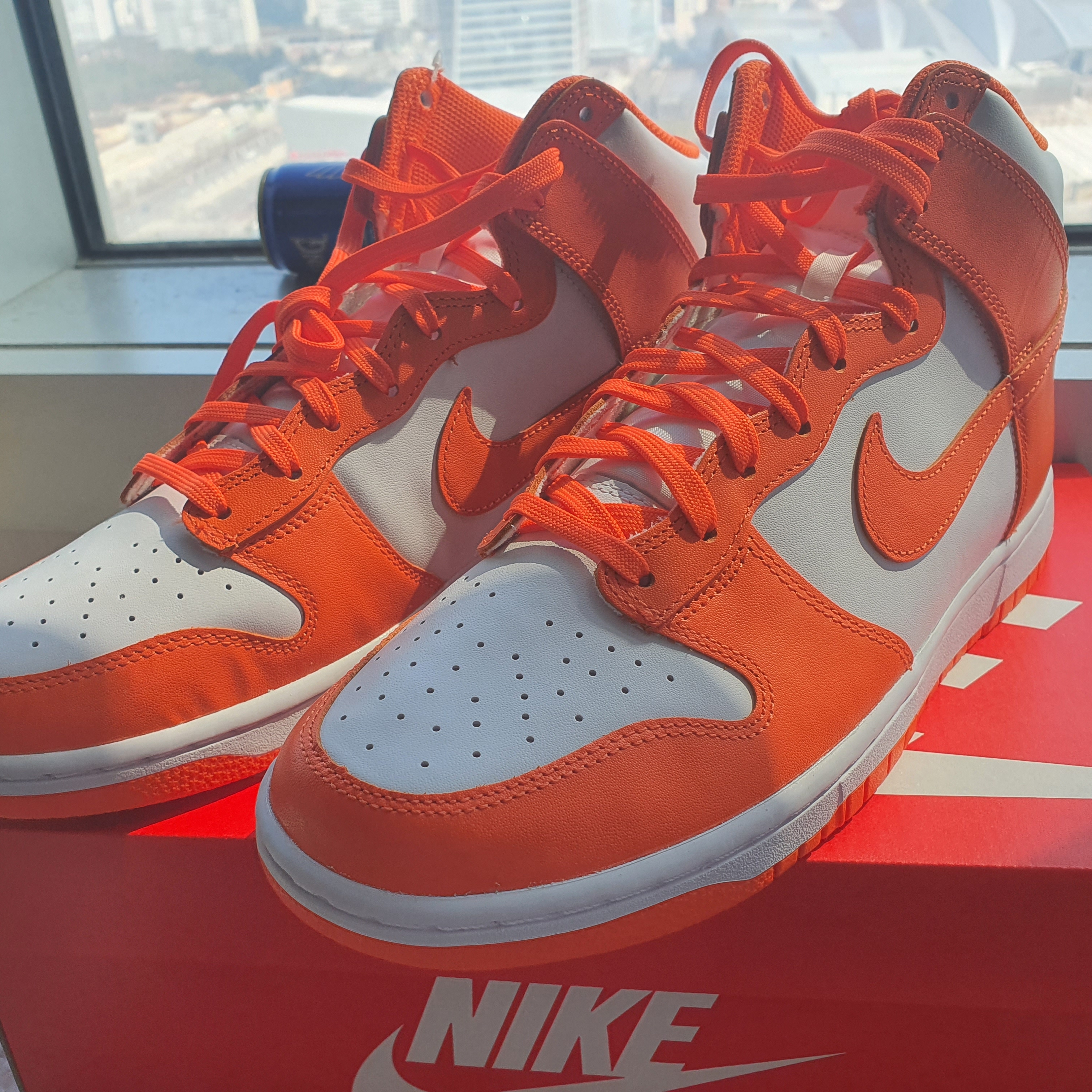 Nike Dunk High Retro Orange Blaze 착용 스타일