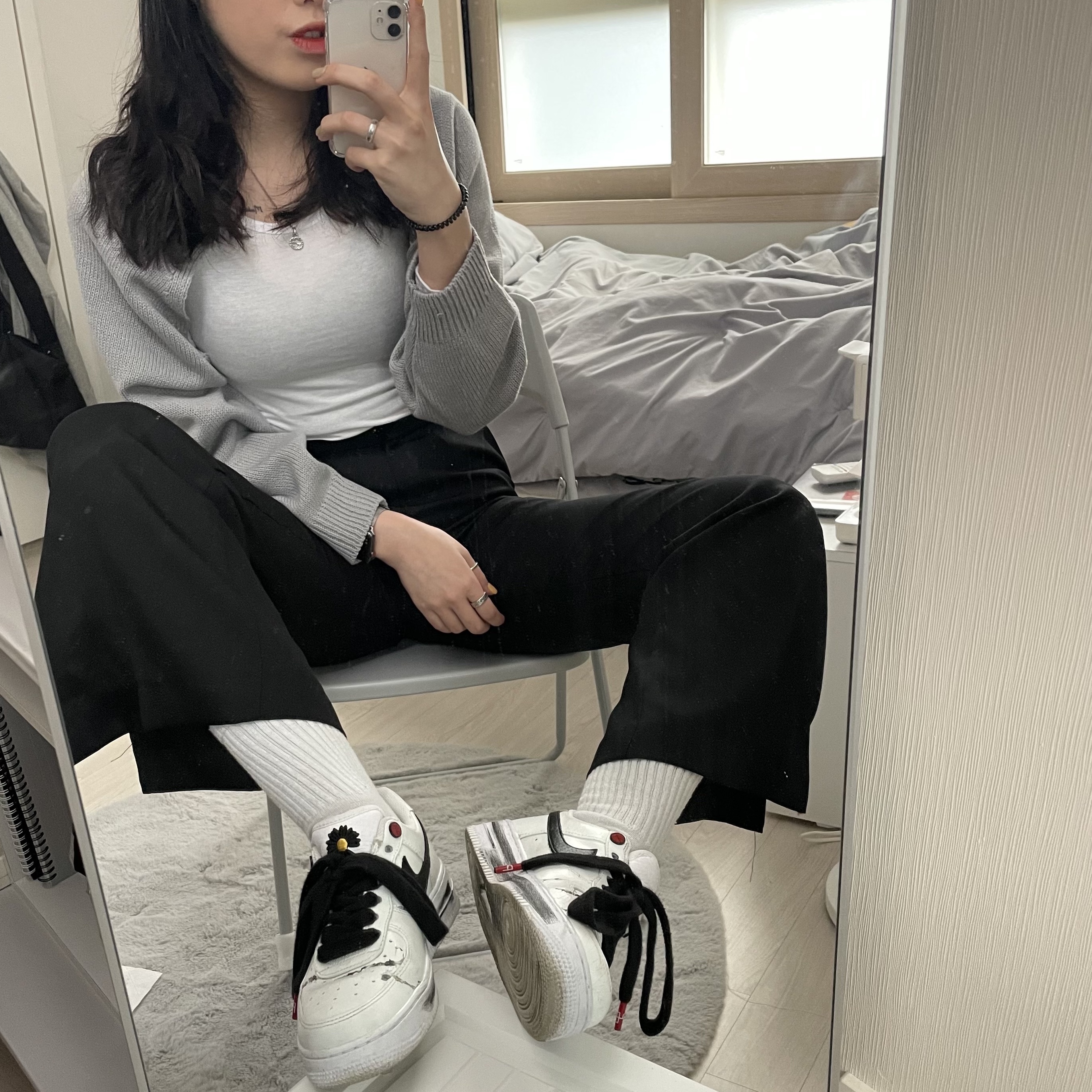 Nike x Peaceminusone Air Force 1 Low Para-Noise 2.0 착용 스타일