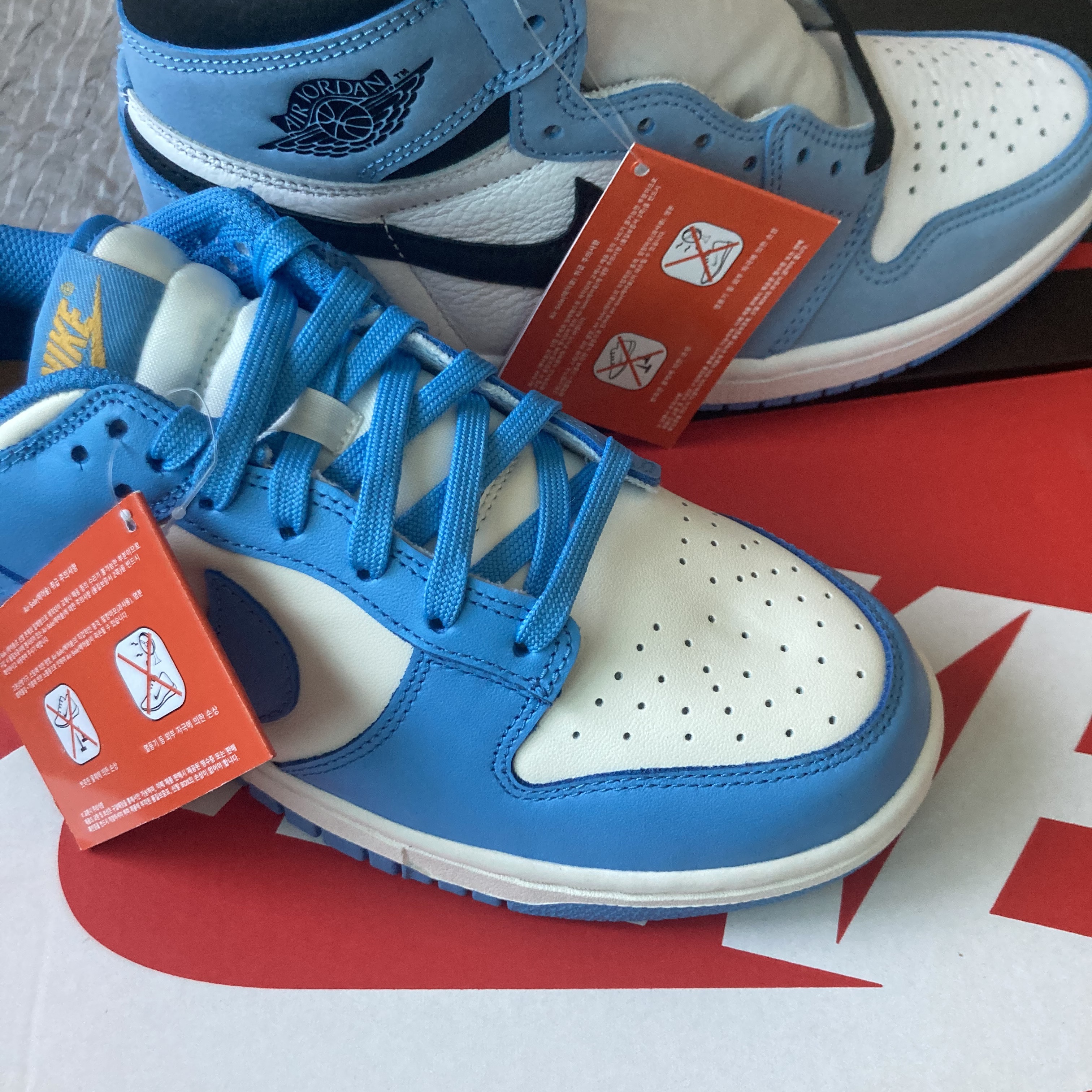 Jordan 1 Retro High OG University Blue, (W) Nike Dunk Low Coast 착용 스타일 - 2