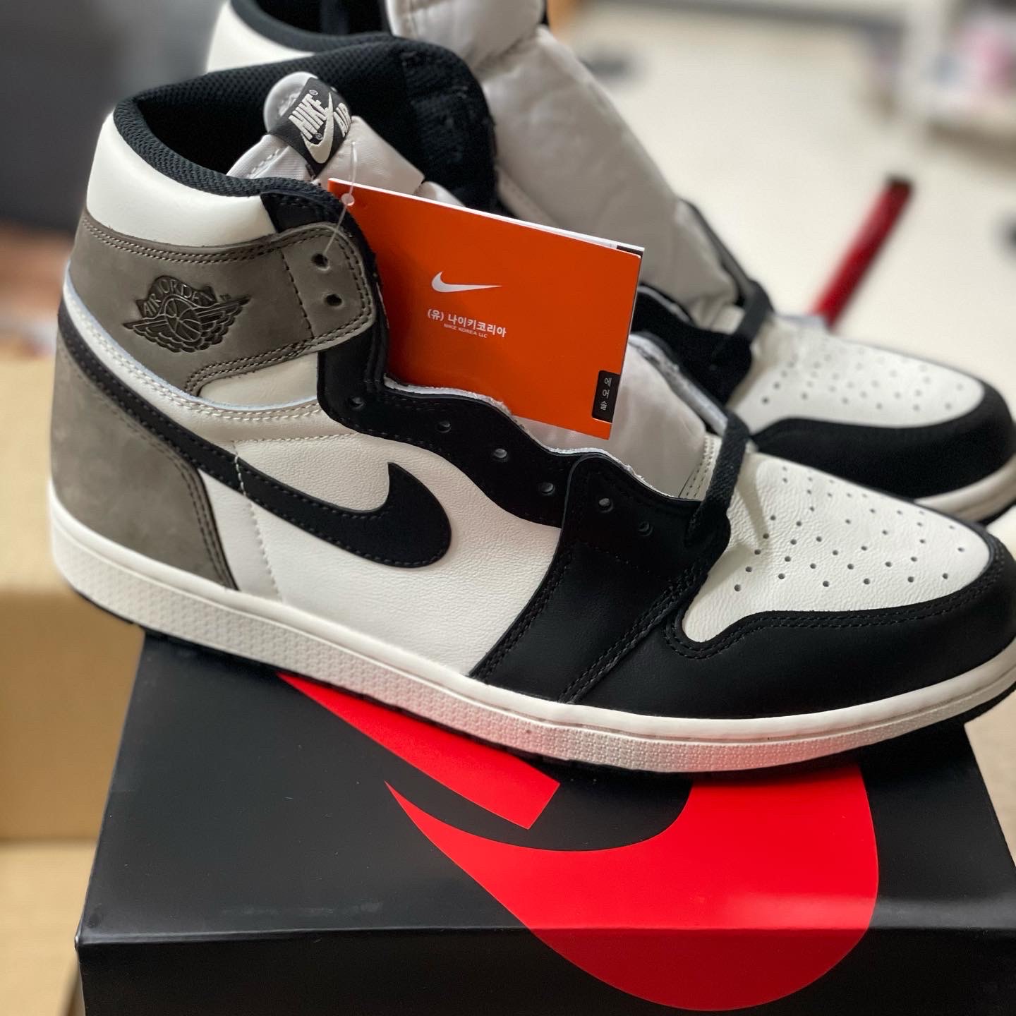 Jordan 1 Retro High OG Black Mocha 착용 스타일 - 1