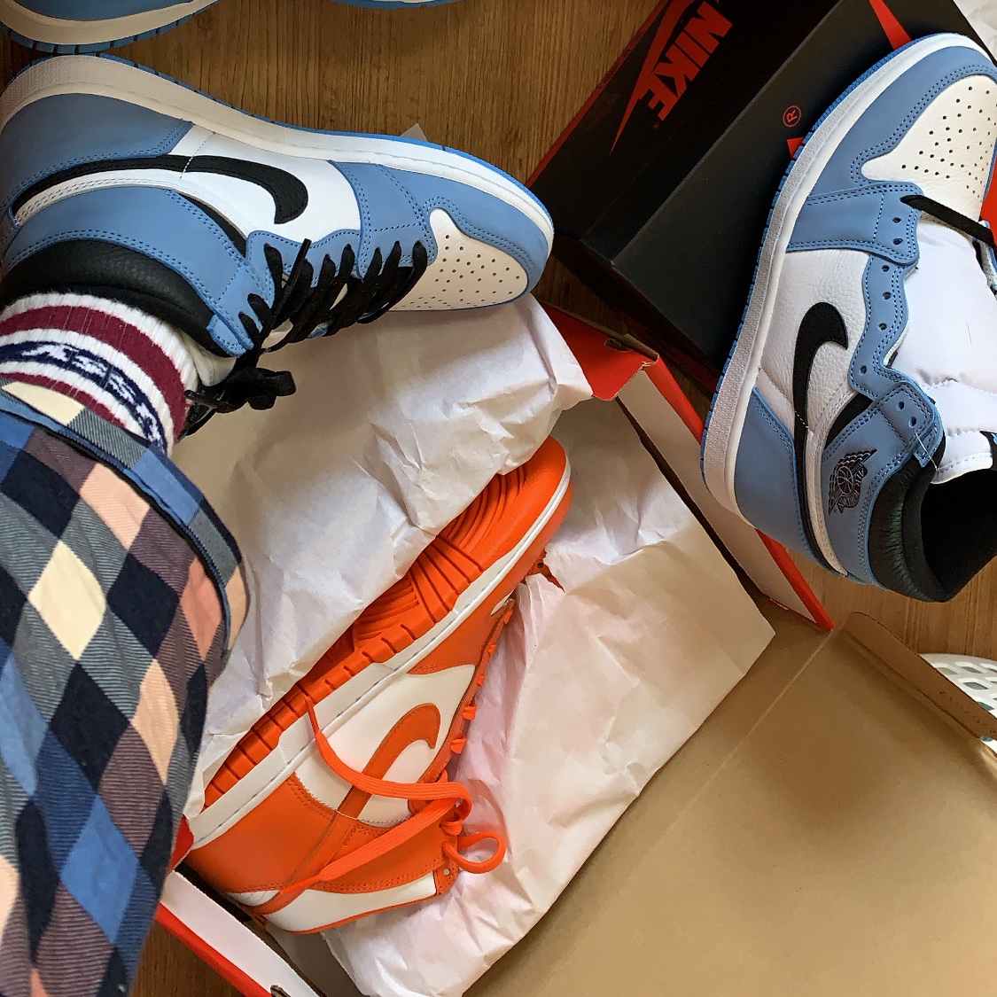 Jordan 1 Retro High OG University Blue, (W) Nike Dunk Low Coast 착용 스타일 - 2