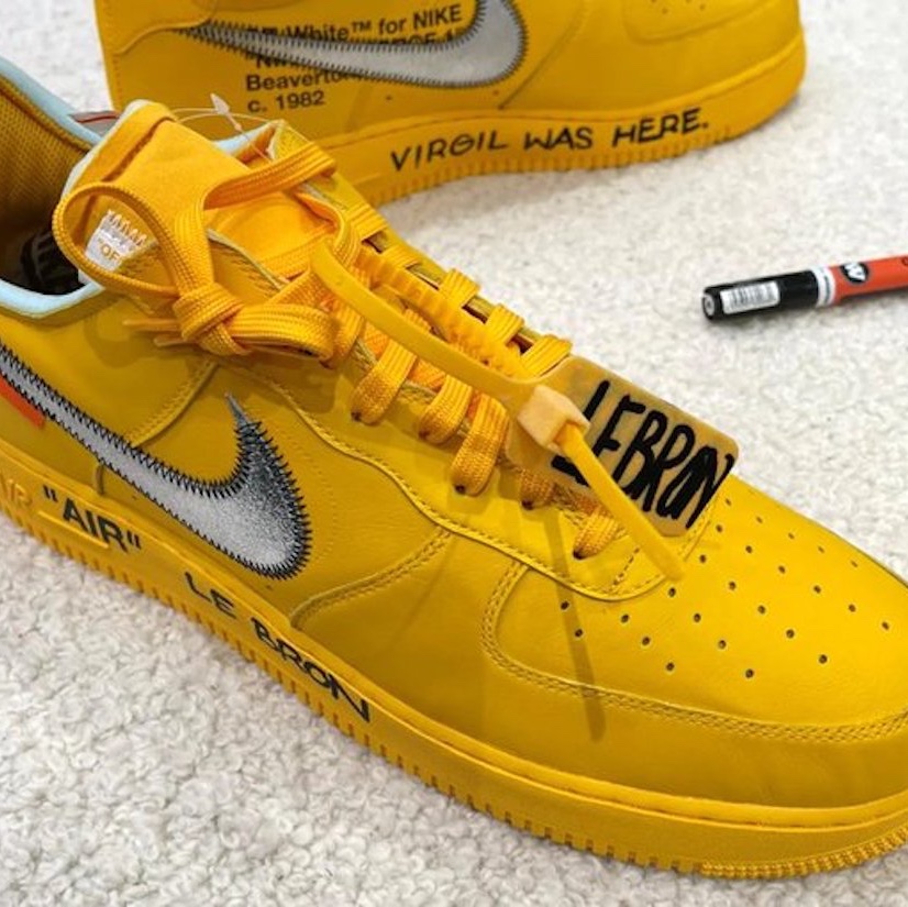 Nike x Off-White Air Force 1 Low MCA University Blue 착용 스타일 - 2
