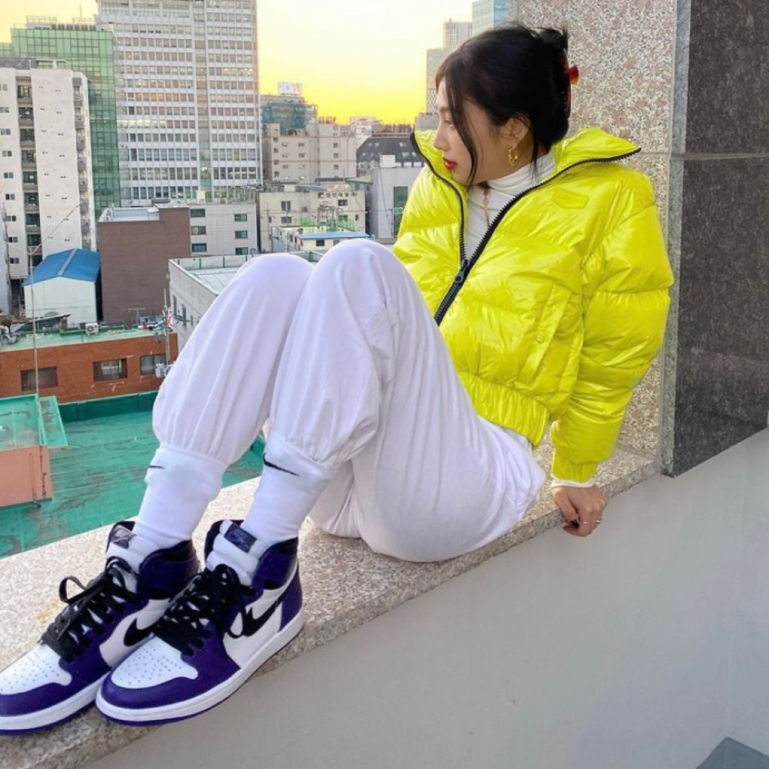 Jordan 1 Retro High OG Court Purple 2020 착용 스타일 - 2