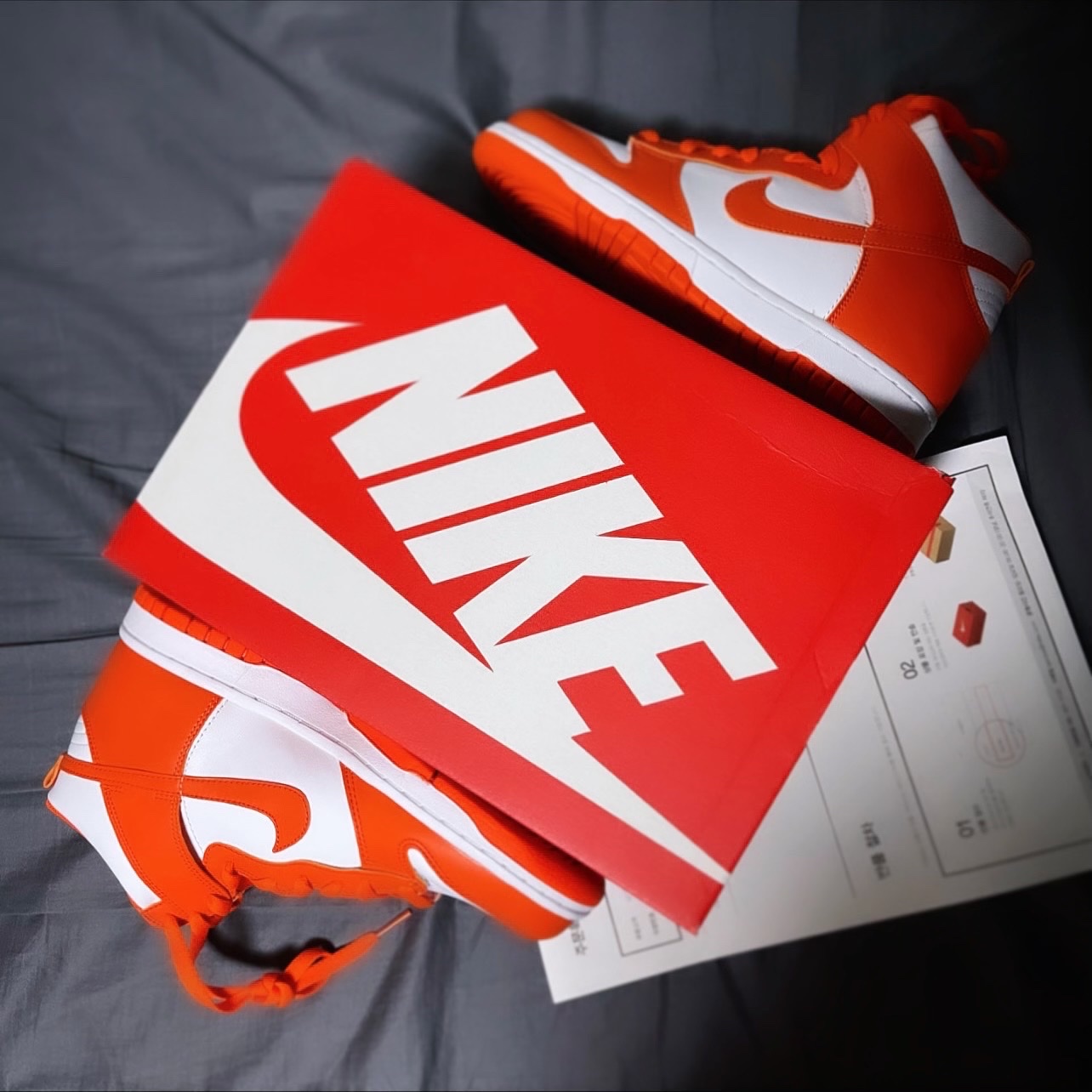 Nike Dunk High Retro Orange Blaze, (GS) Nike Dunk High Orange Blaze 착용 스타일