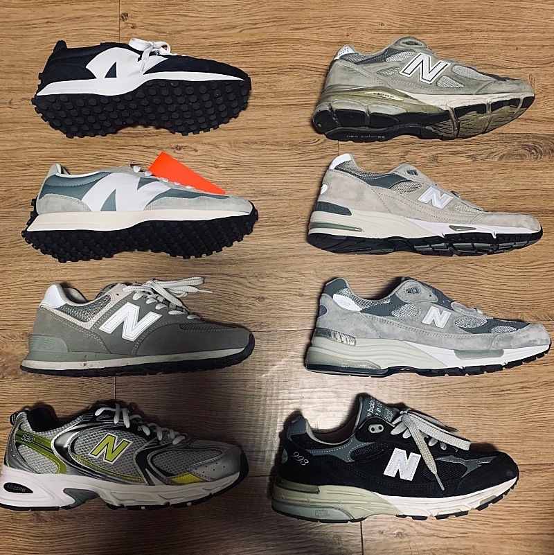 New Balance 992 Made in USA Grey - D Standard, (W) New Balance 993 Made in USA Black - B Standard 착용 스타일
