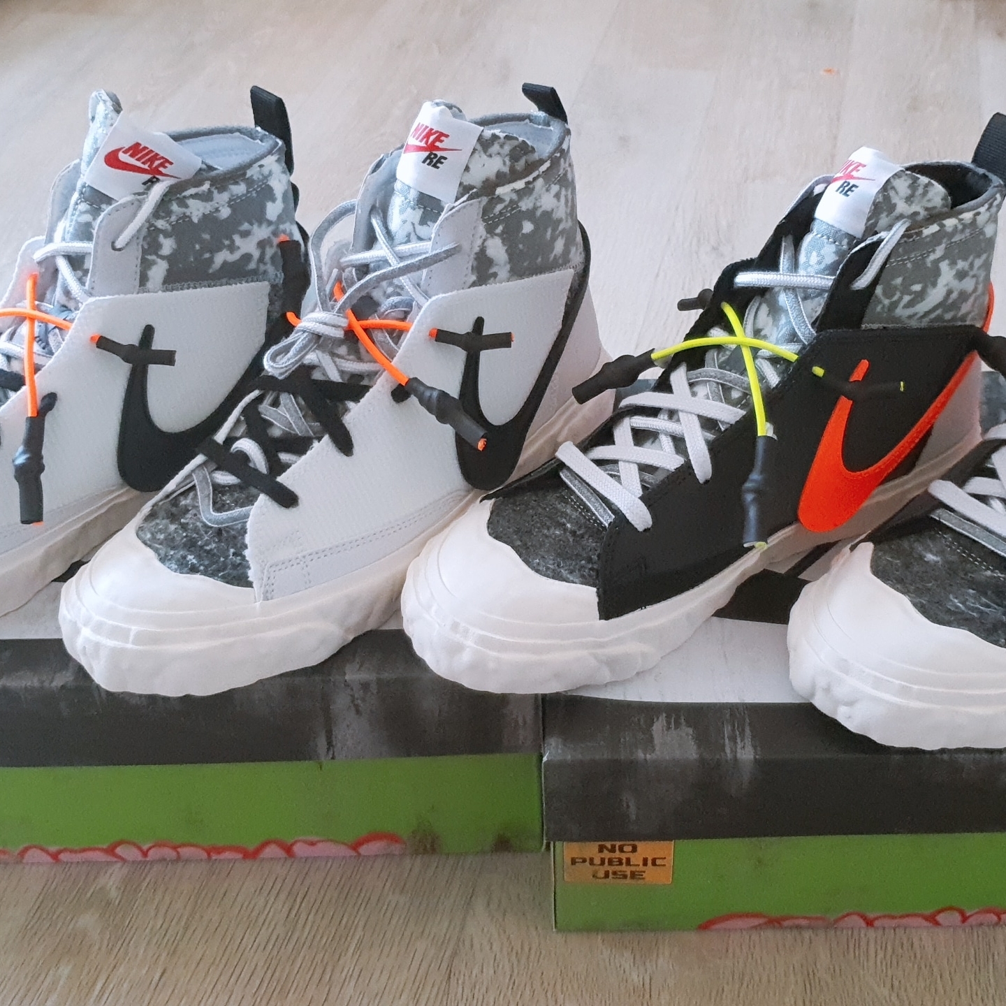 Nike x Readymade Blazer Mid Black, Nike x Readymade Blazer Mid White 착용 스타일 - 1