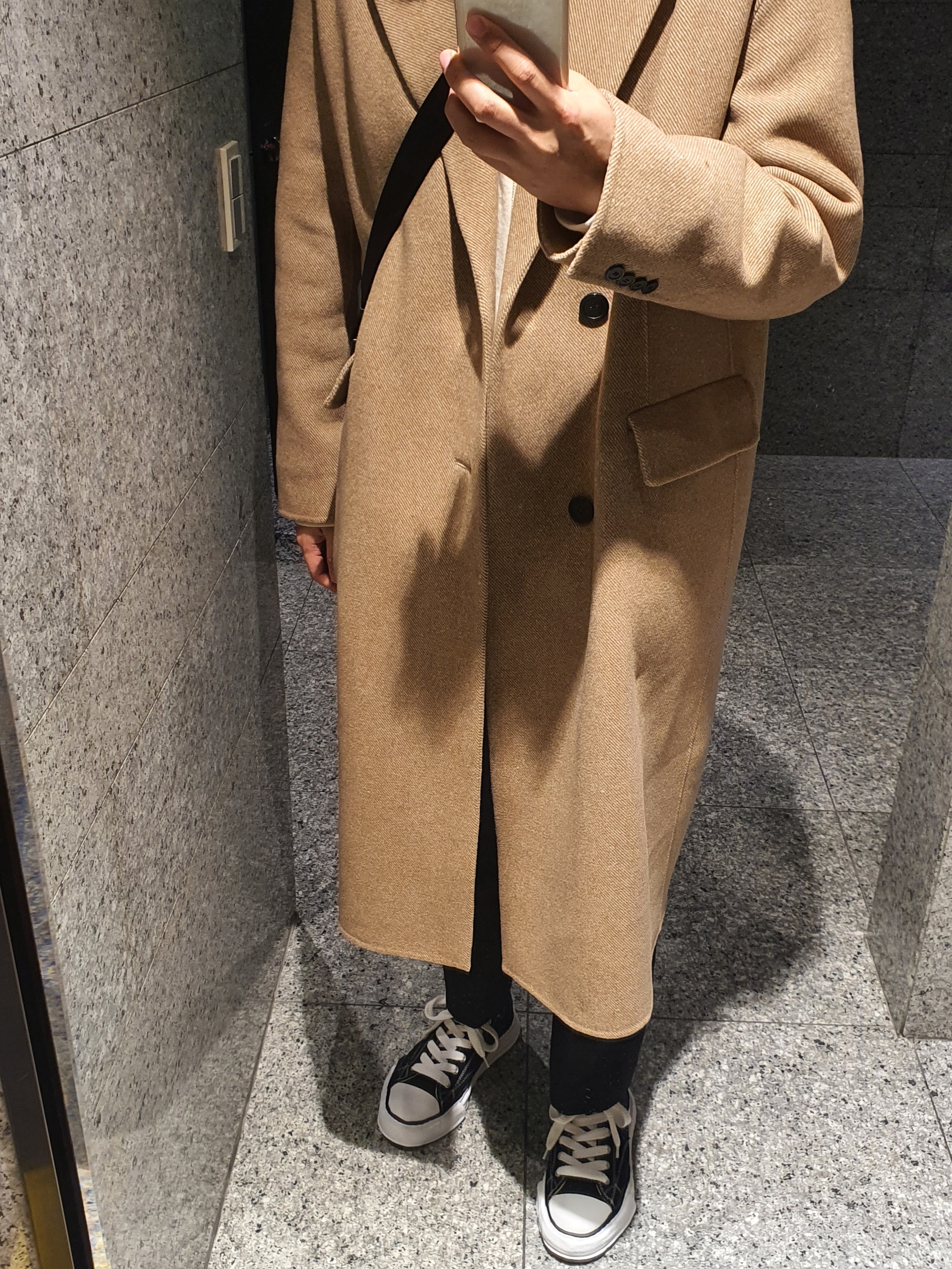 Maison Mihara Yasuhiro Peterson OG Sole Canvas Low Sneakers Black 착용 스타일