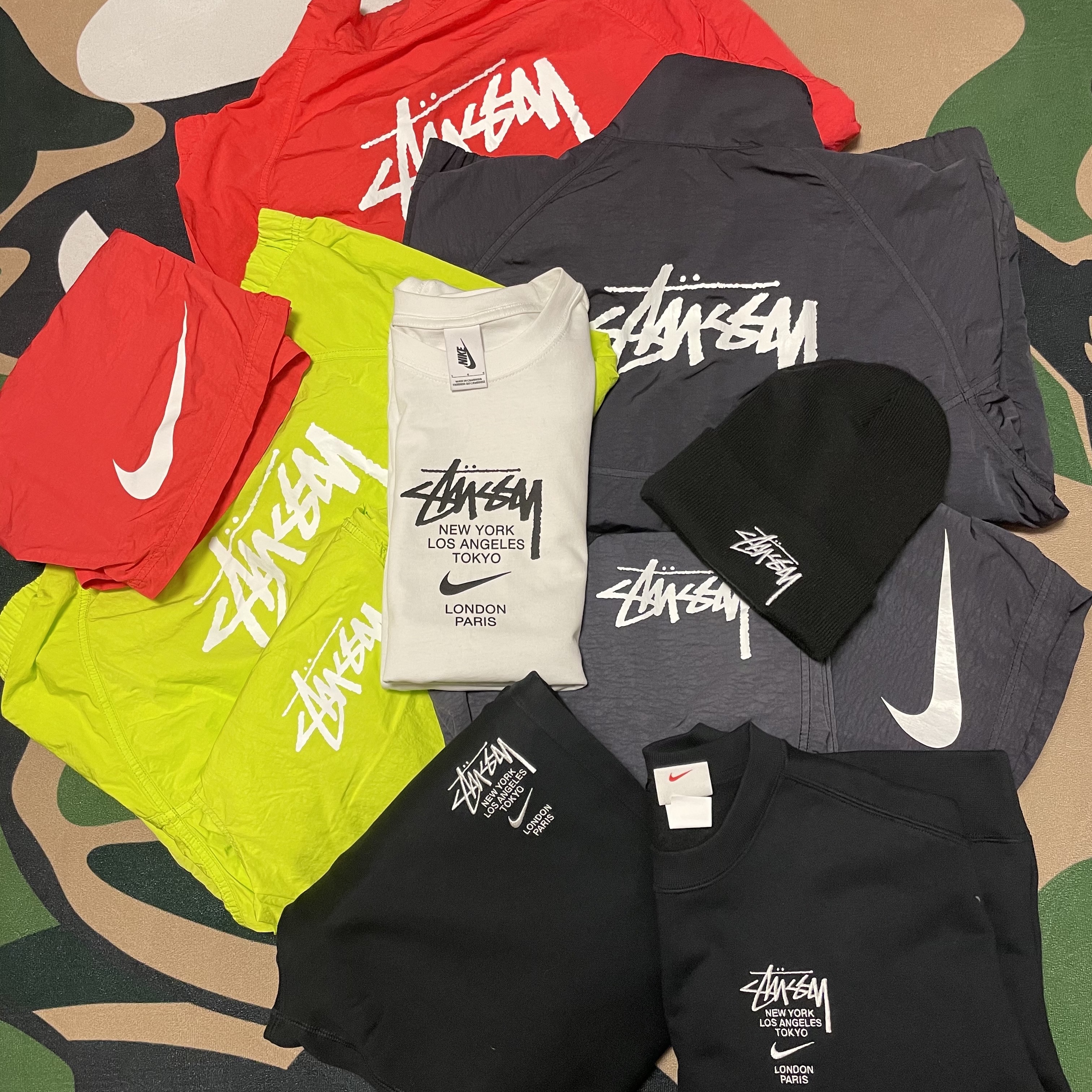 Nike x Stussy NRG ZR Fleece Pants Black - US/EU, Nike x Stussy NRG ZR Fleece Crewneck Black - Asia 착용 스타일