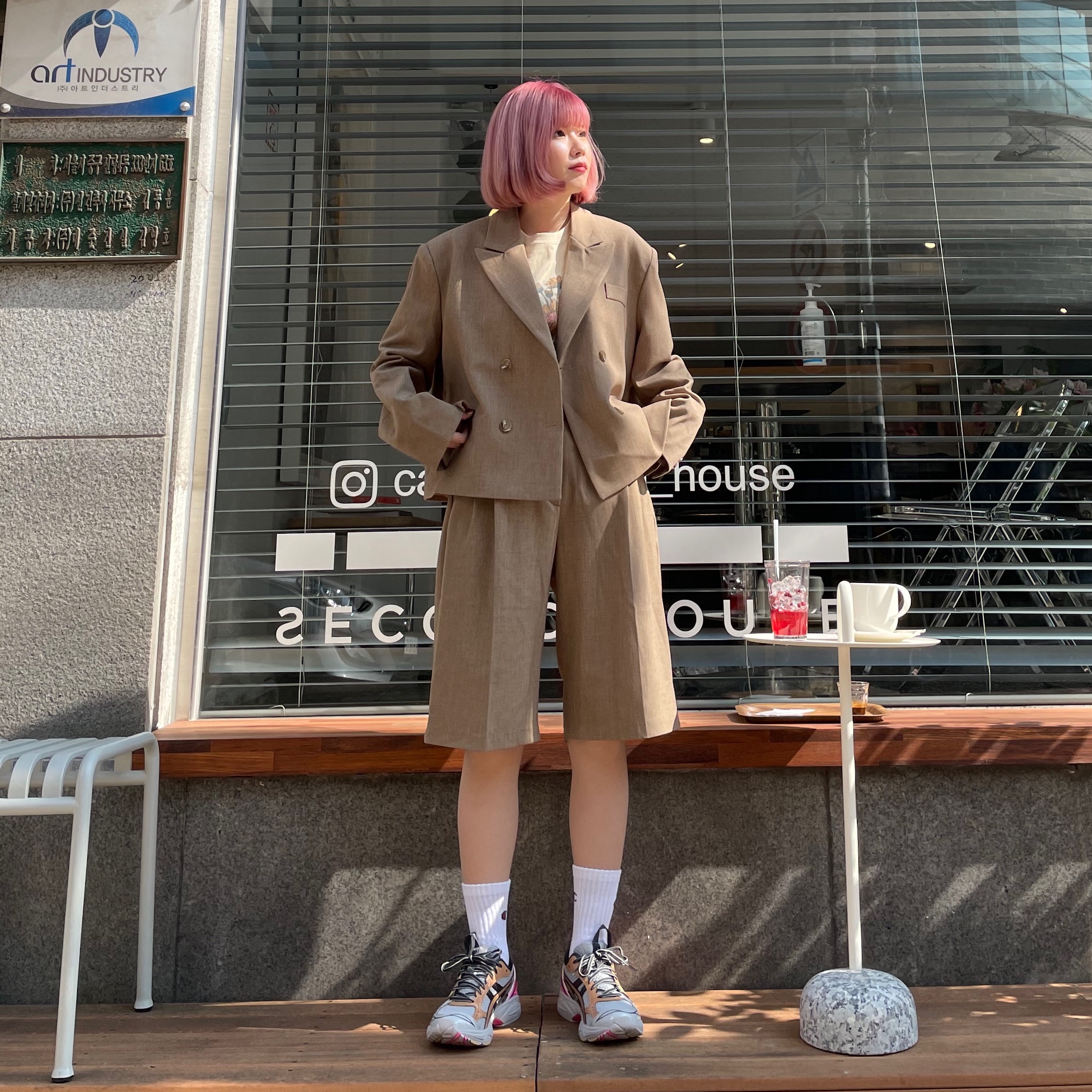 (W) Asics UB1-S Gel-Kayano 14 Pink 착용 스타일 - 2