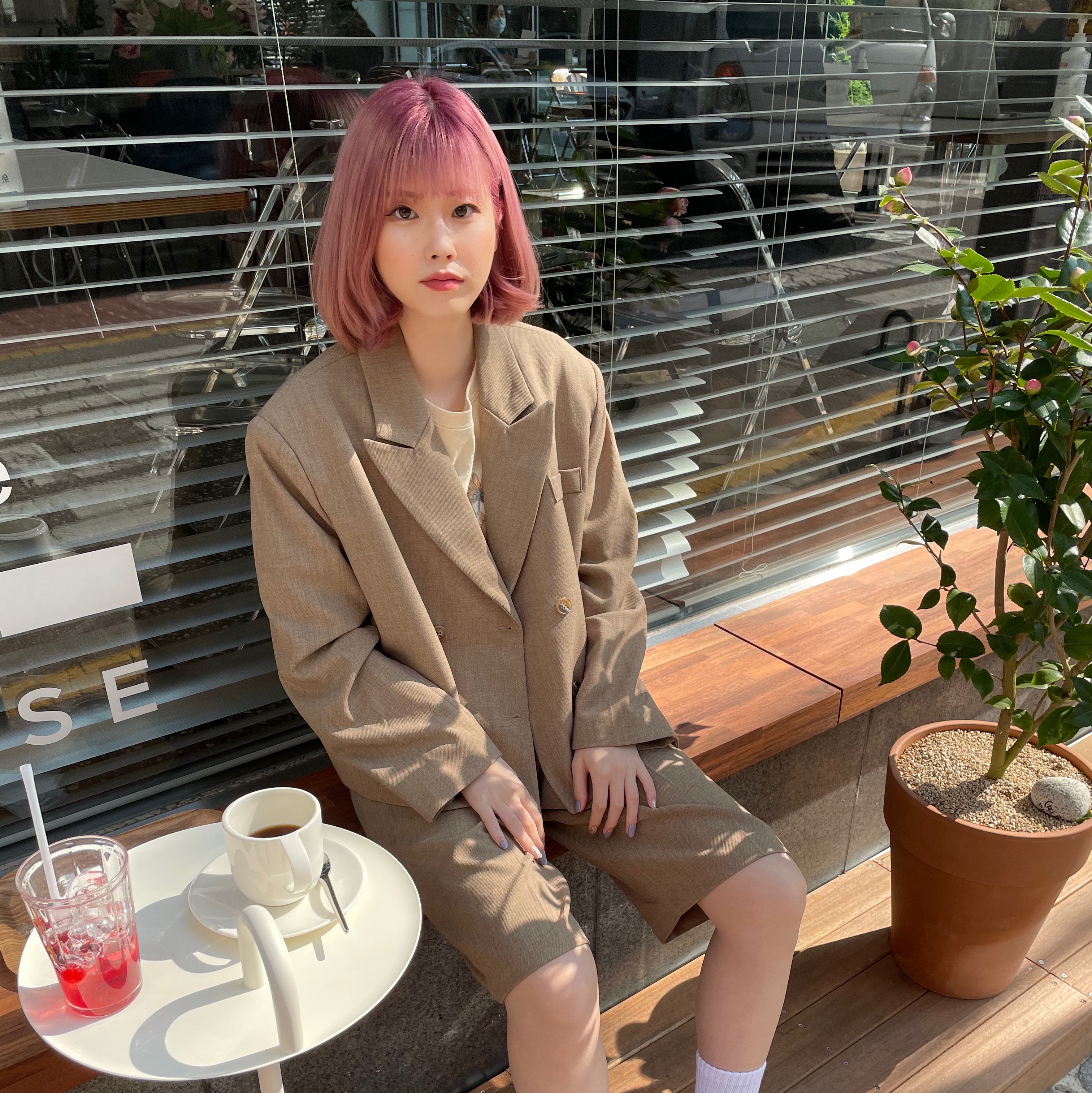 (W) Asics UB1-S Gel-Kayano 14 Pink 착용 스타일 - 4