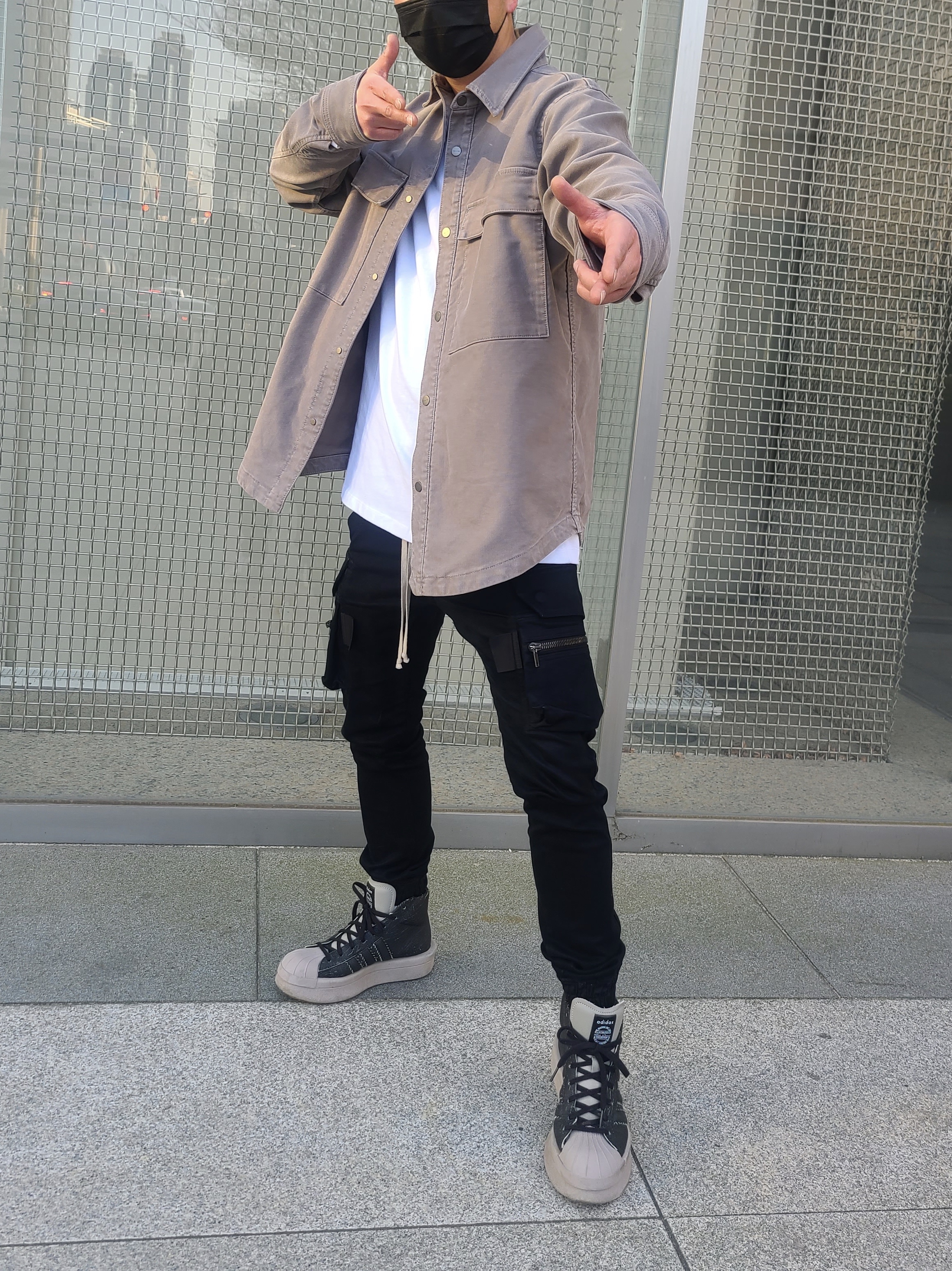 Adidas x Rick Owens Mastodon Pro Model Black Pearl 착용 스타일