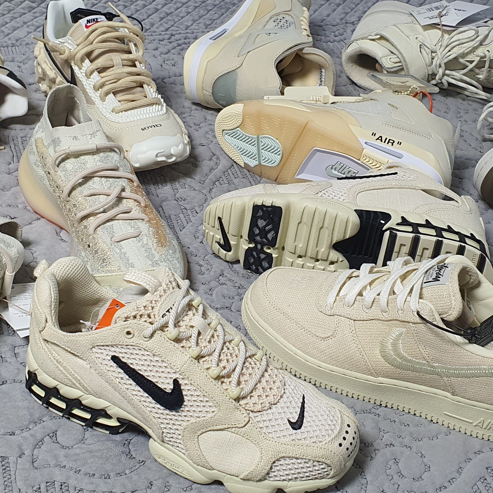 Nike x Undercover Overbreak SP Overcast, (W) Jordan 4 x Off-White Retro SP Sail ์ฐฉ์ฉ ์คํ์ผ - 2