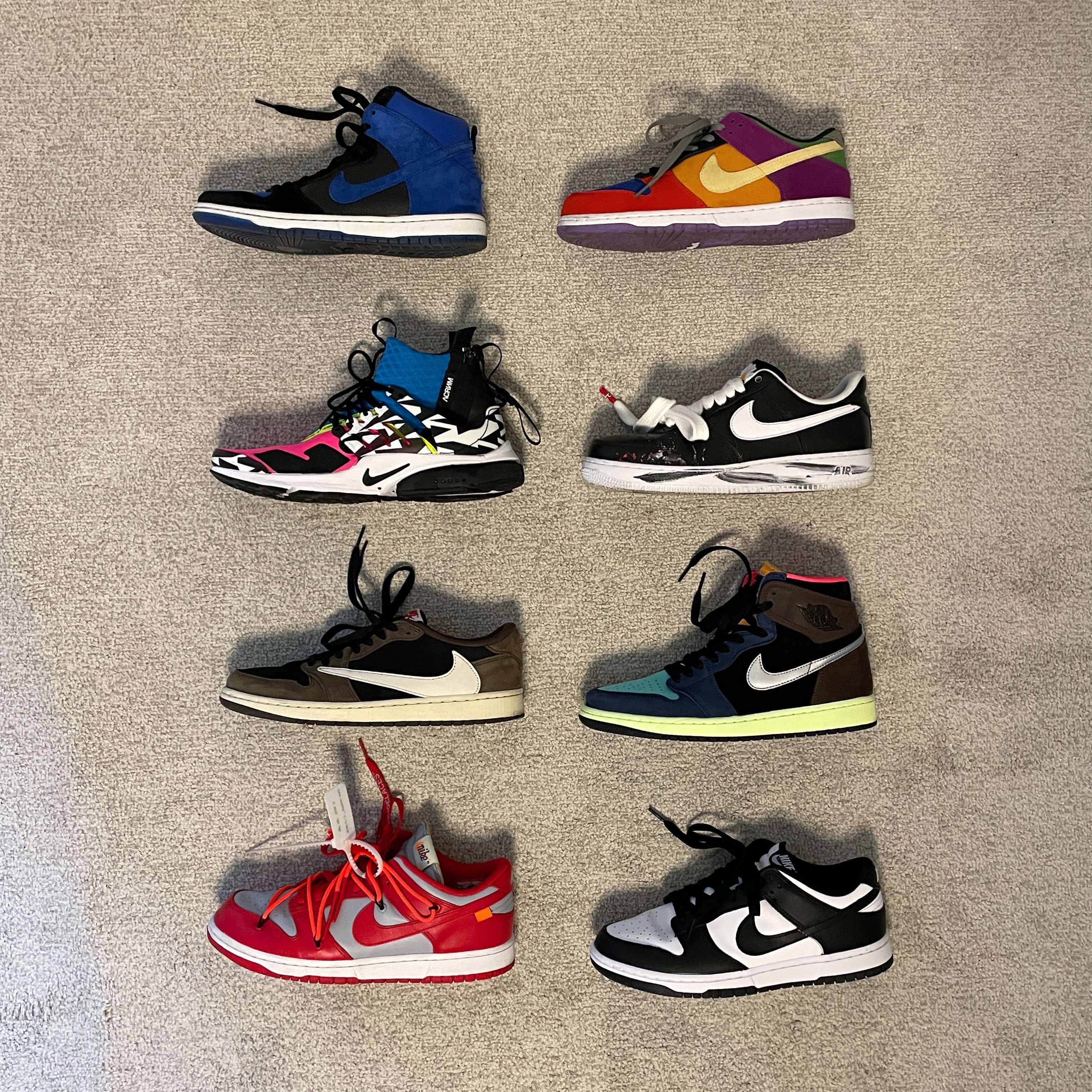Nike Dunk Low SP Retro Viotech 2019, Nike x Peaceminusone Air Force 1 Low Para-Noise 착용 스타일