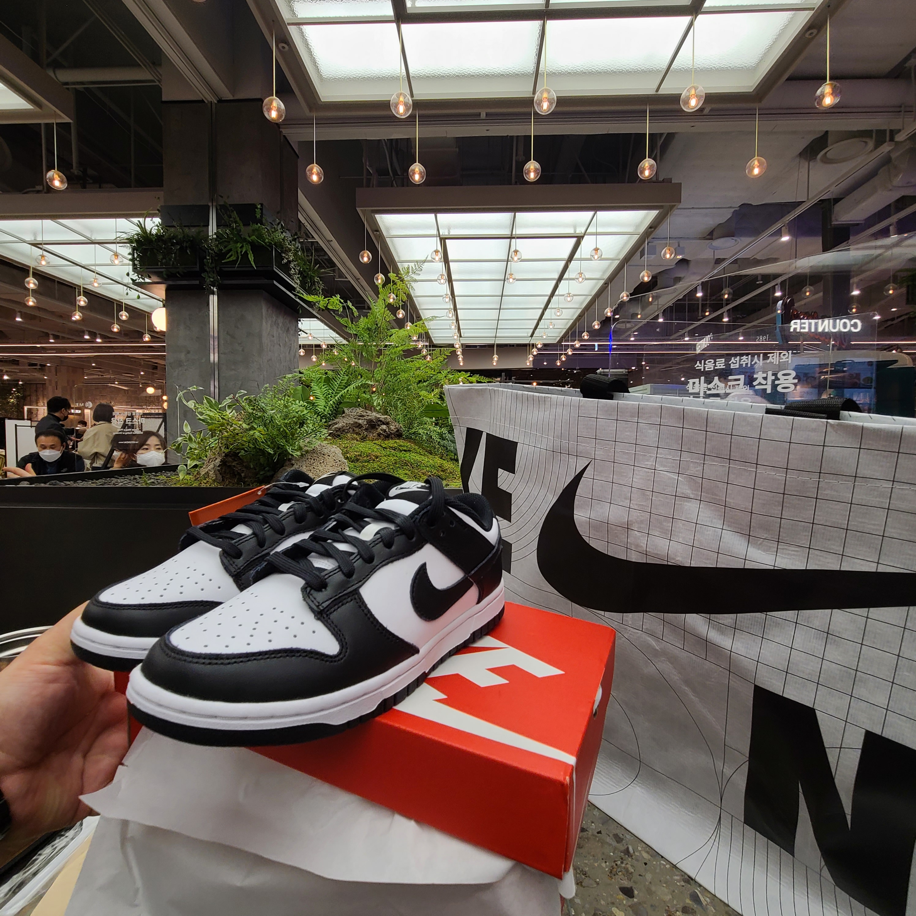 (W) Nike Air Max 98 South Beach, (W) Nike Dunk Low Black 착용 스타일 - 2