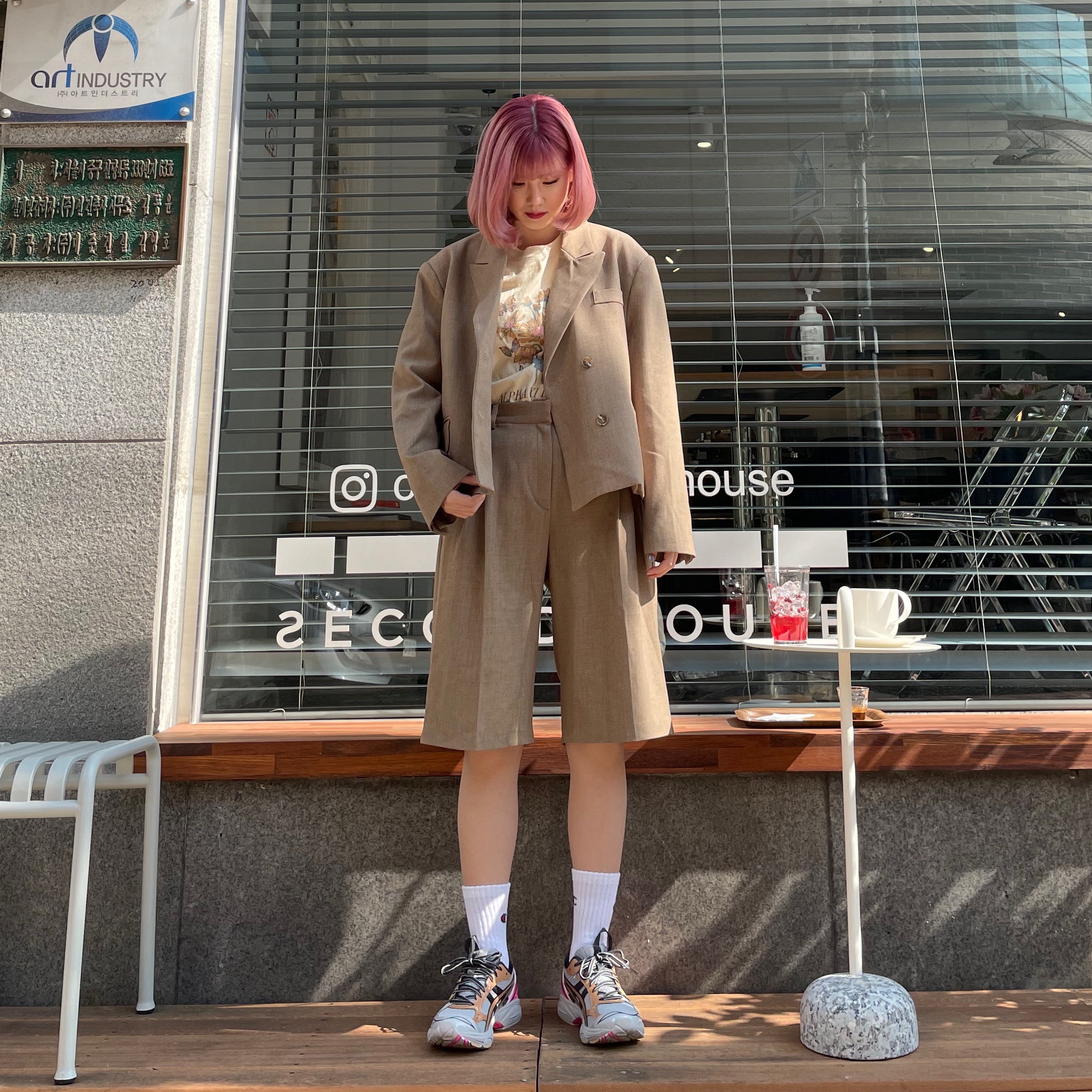 (W) Asics UB1-S Gel-Kayano 14 Pink 착용 스타일 - 3