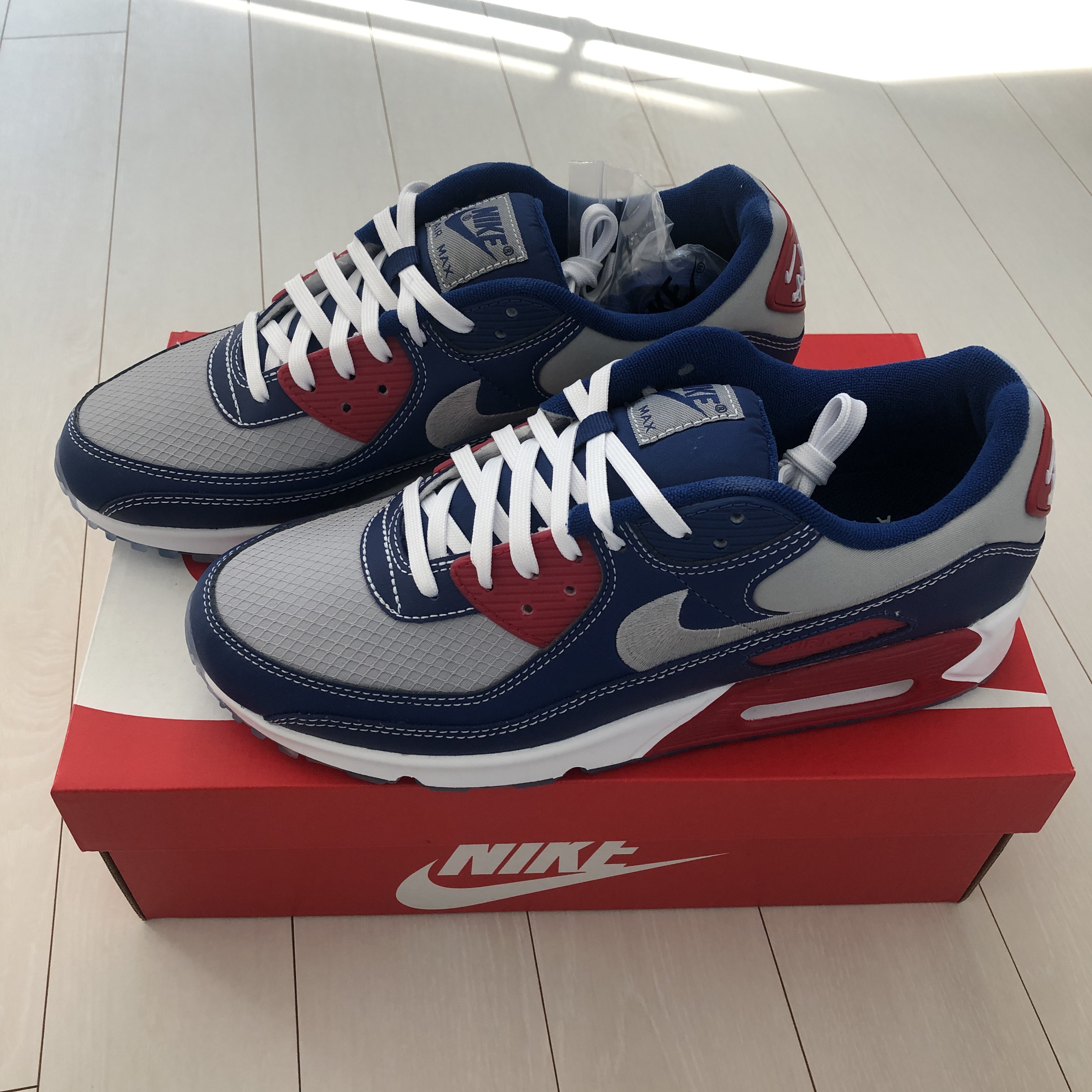 Nike Air Max 90 NRG Pirate Radio Navy Red 착용 스타일 - 1