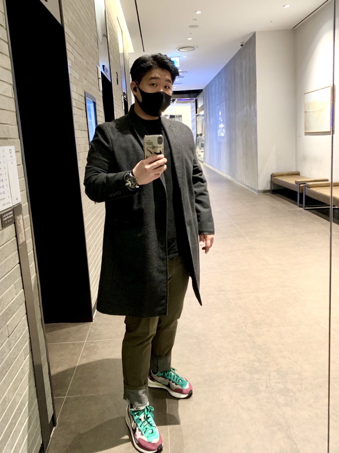 Nike x Sacai VaporWaffle String & Black Villain Red 착용 스타일