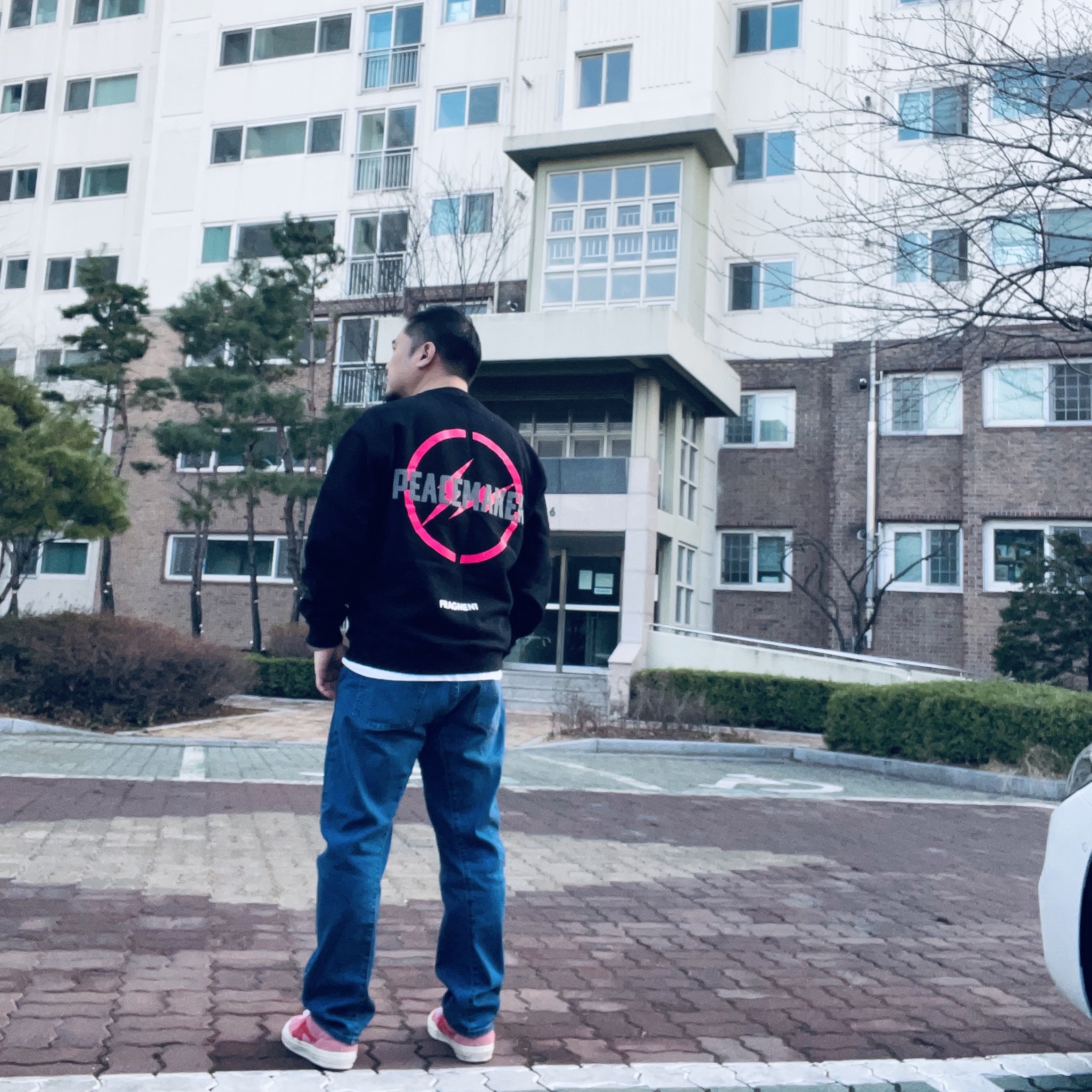 Converse x Golf le Fleur One Star Ox Geranium Pink 착용 스타일 - 1