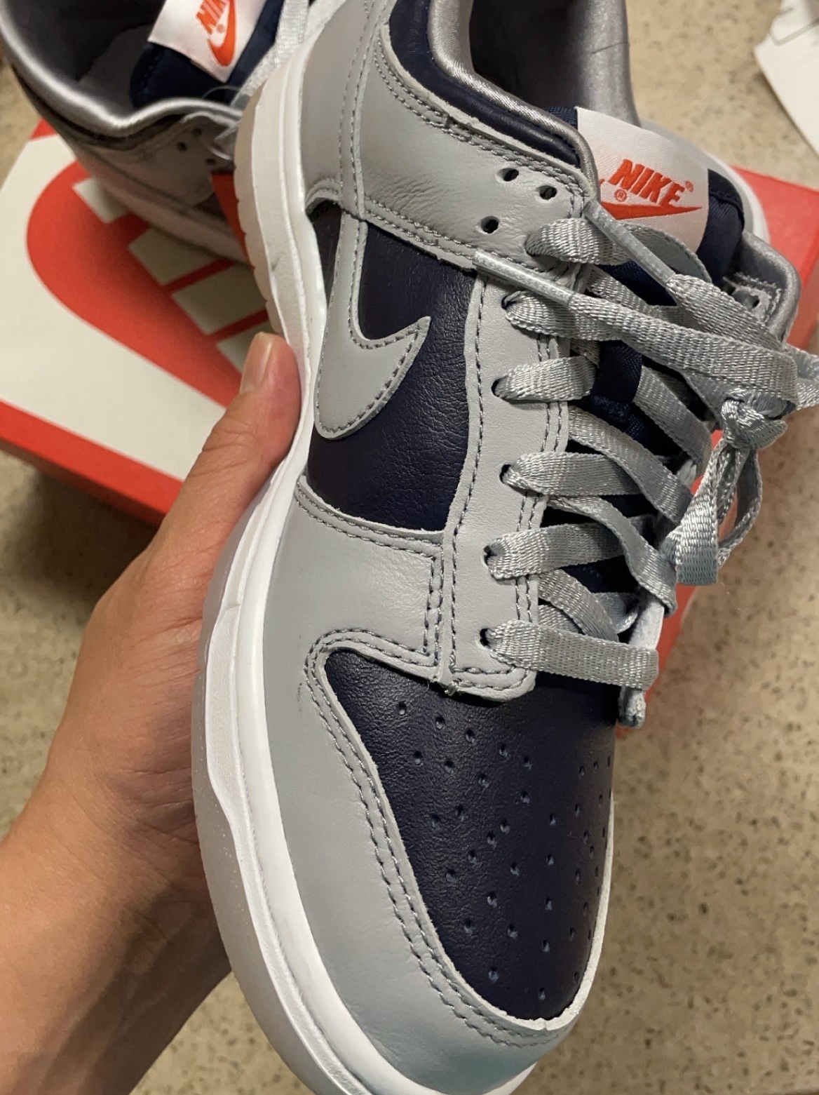 (W) Nike Dunk Low SP College Navy 착용 스타일