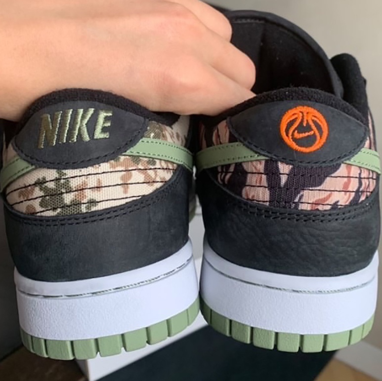Nike Dunk Low SE Black Multi Camo 착용 스타일 - 4