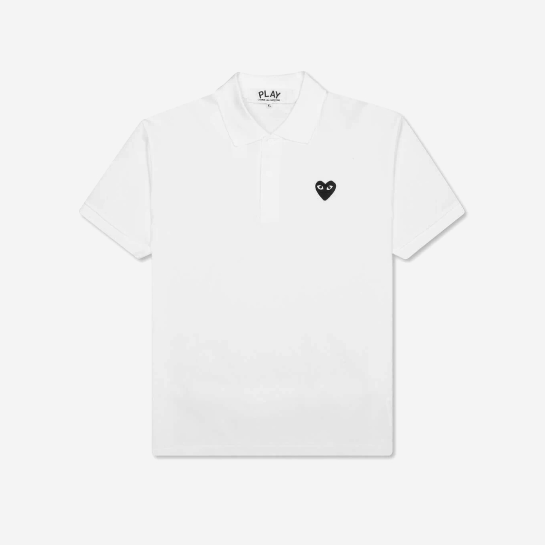 white comme des garcons polo