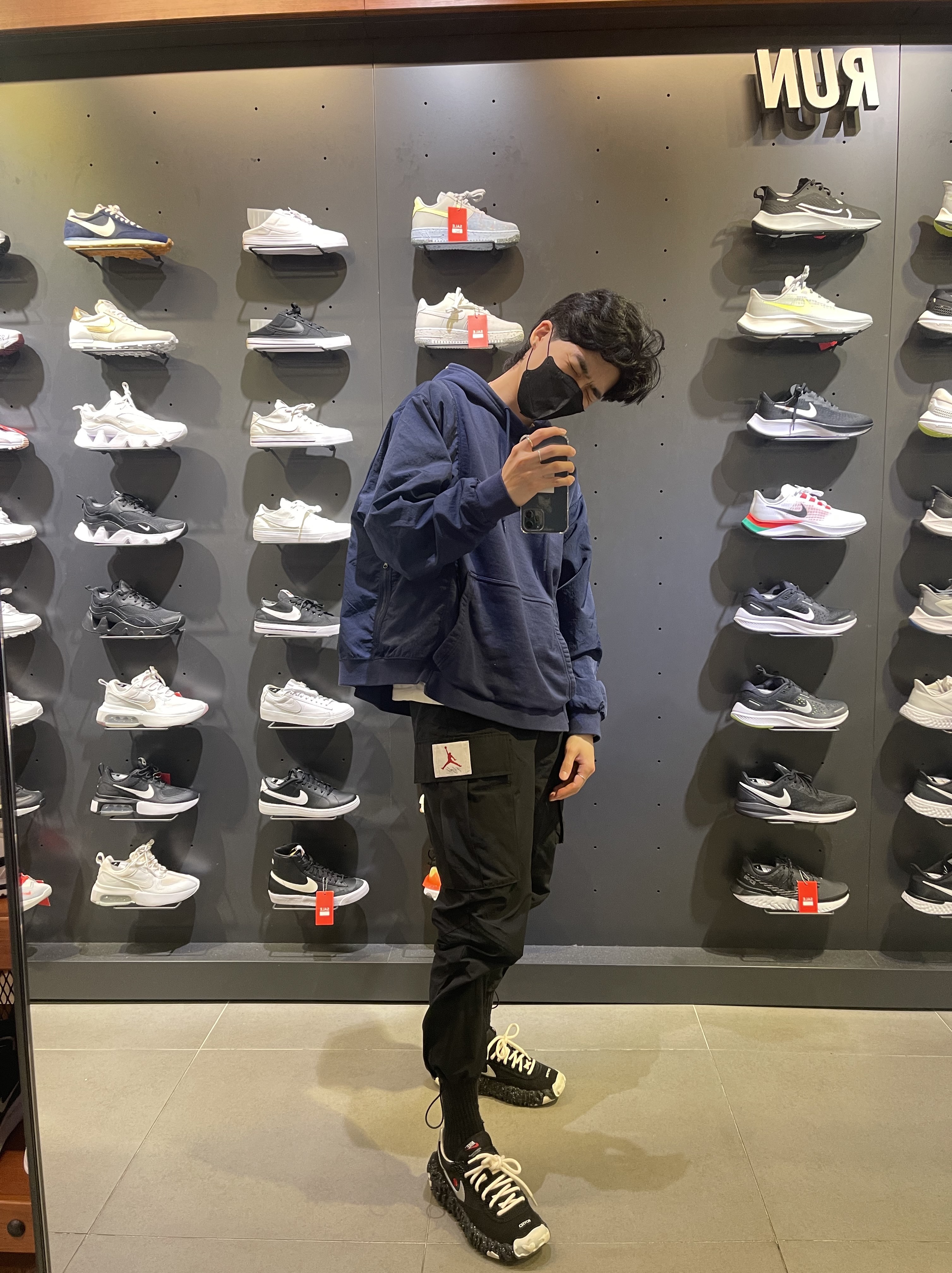 Nike x Undercover Overbreak SP Black 착용 스타일
