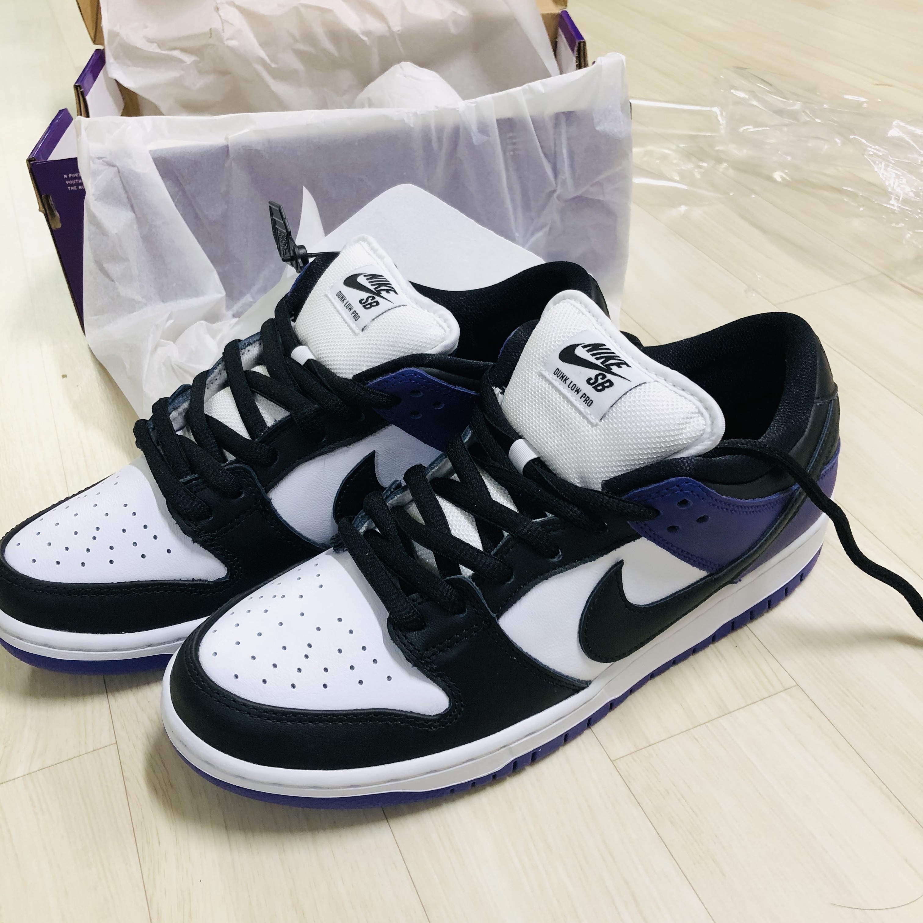 Nike SB Dunk Low Pro Court Purple 착용 스타일 - 4