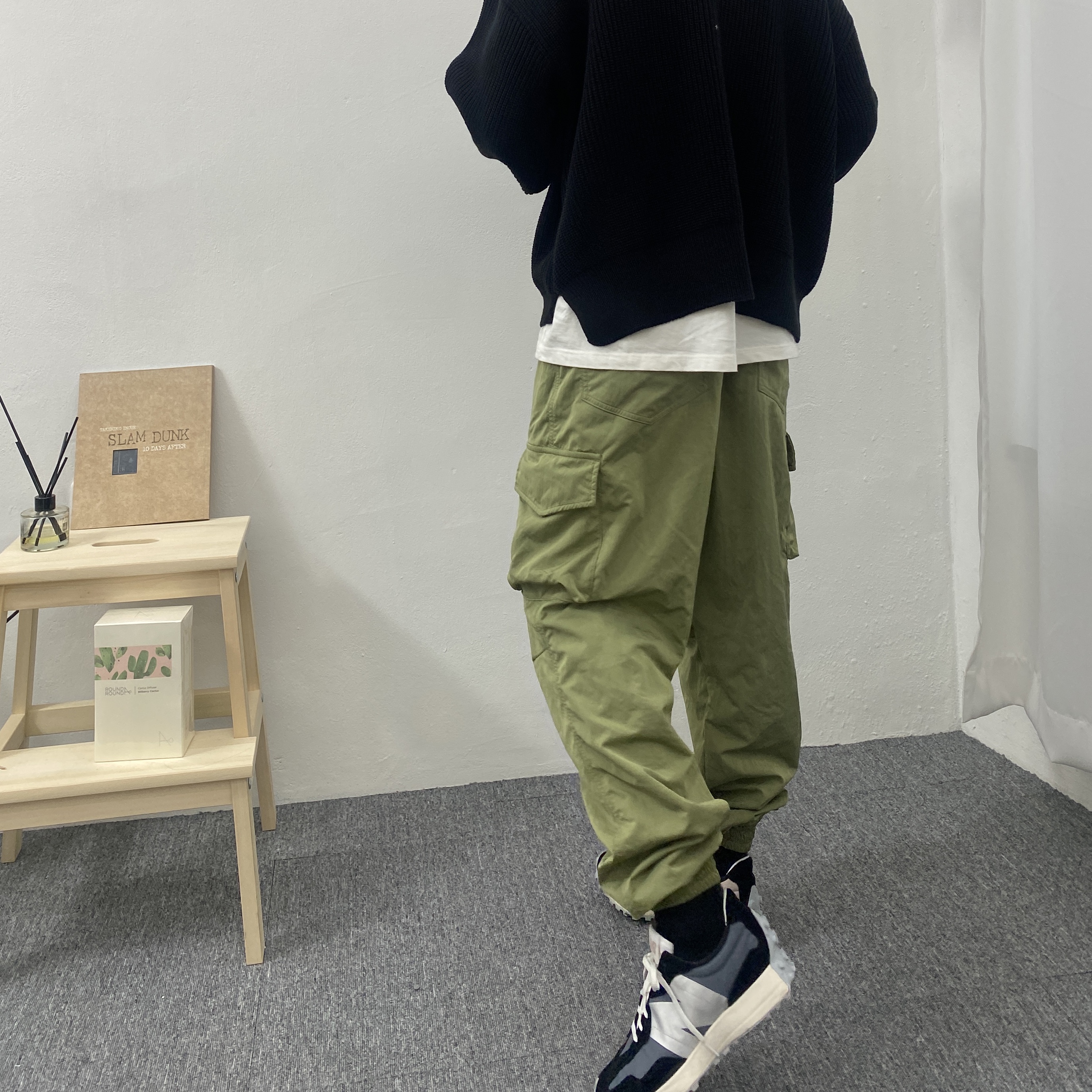 (W) New Balance 327 Black 착용 스타일