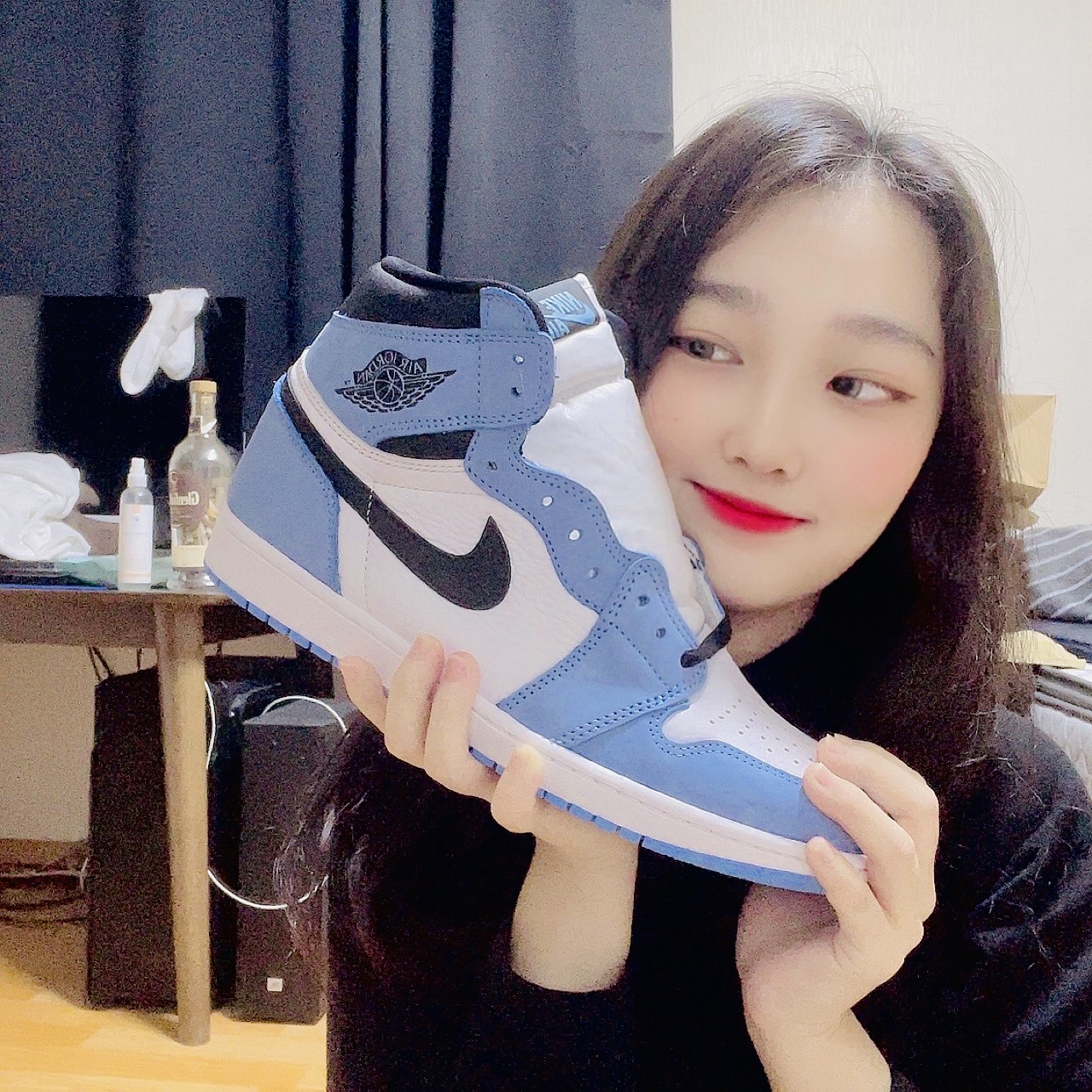 Jordan 1 Retro High OG University Blue, (GS) Jordan 1 Retro High OG University Blue 착용 스타일