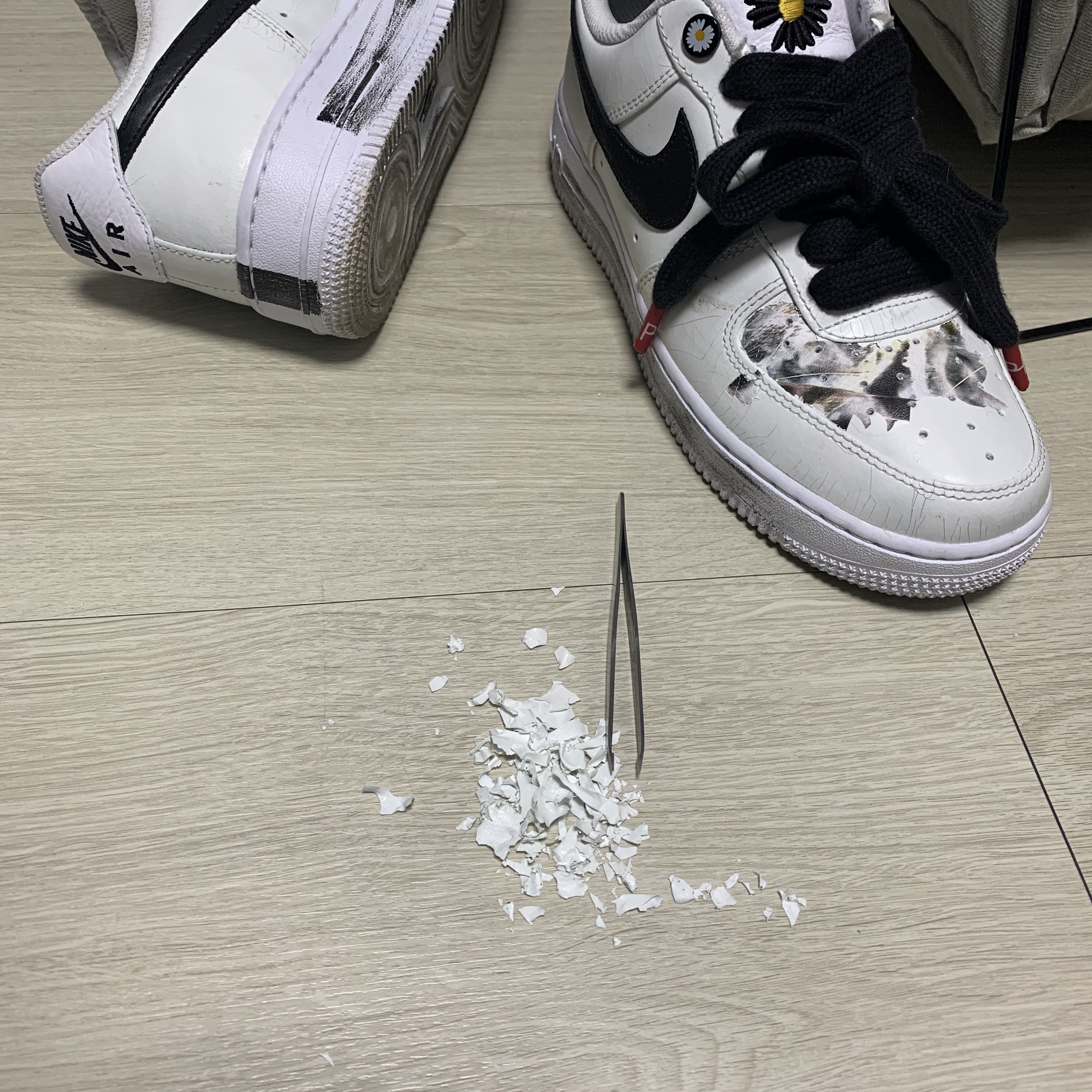 Nike x Peaceminusone Air Force 1 Low Para-Noise 2.0 착용 스타일 - 2