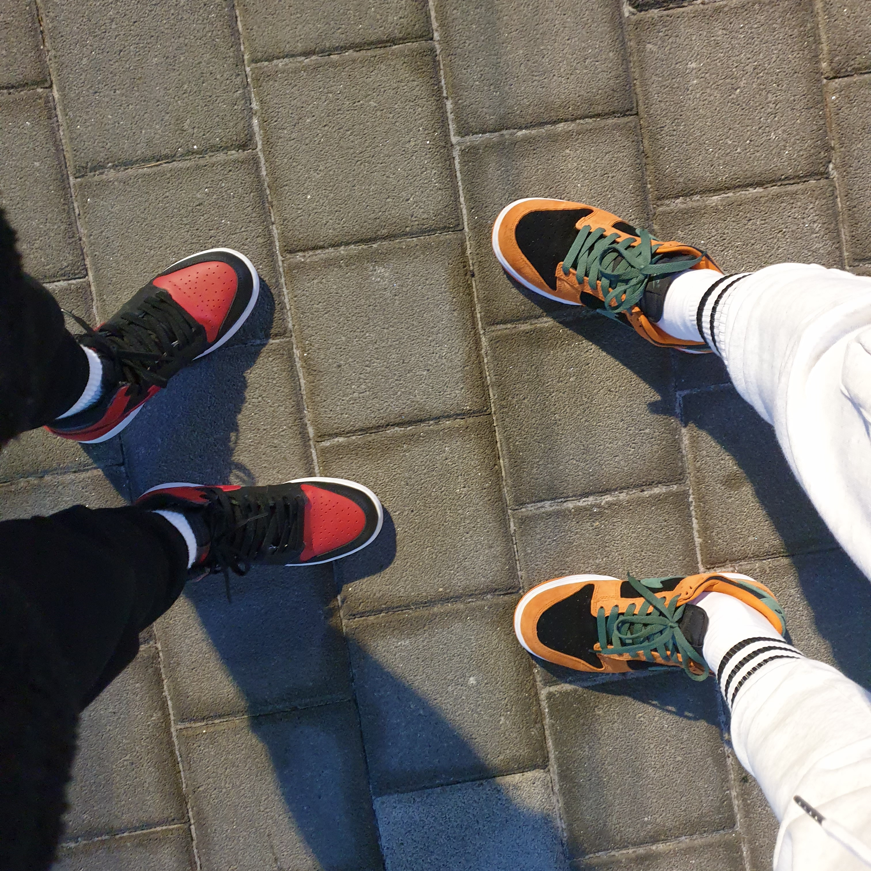 Nike Dunk Low SP Ceramic, (GS) Jordan 1 Retro High OG Bred Banned 2016 착용 스타일 - 2