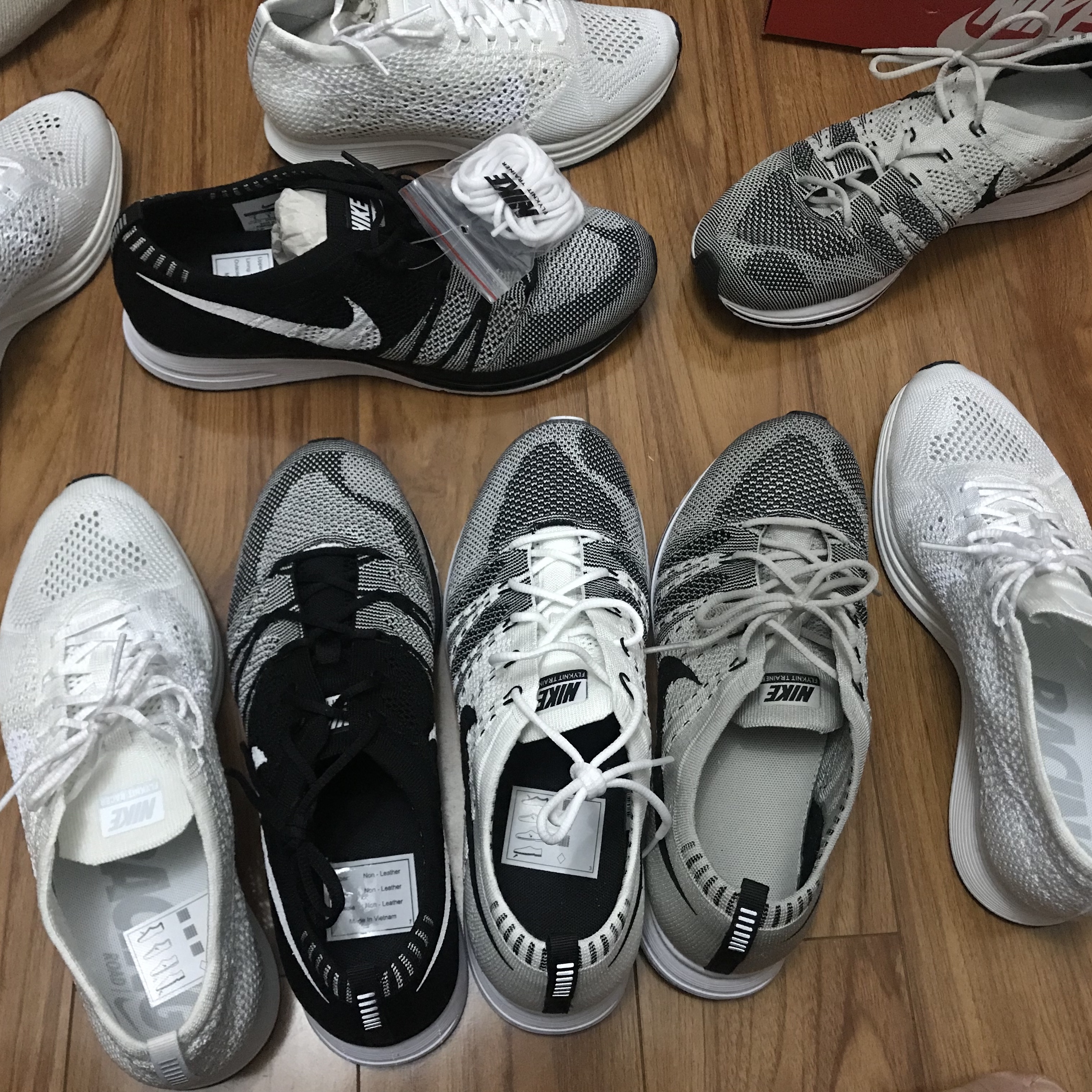 Nike Flyknit Trainer White Black 2017, Nike Flyknit Trainer Oreo 착용 스타일